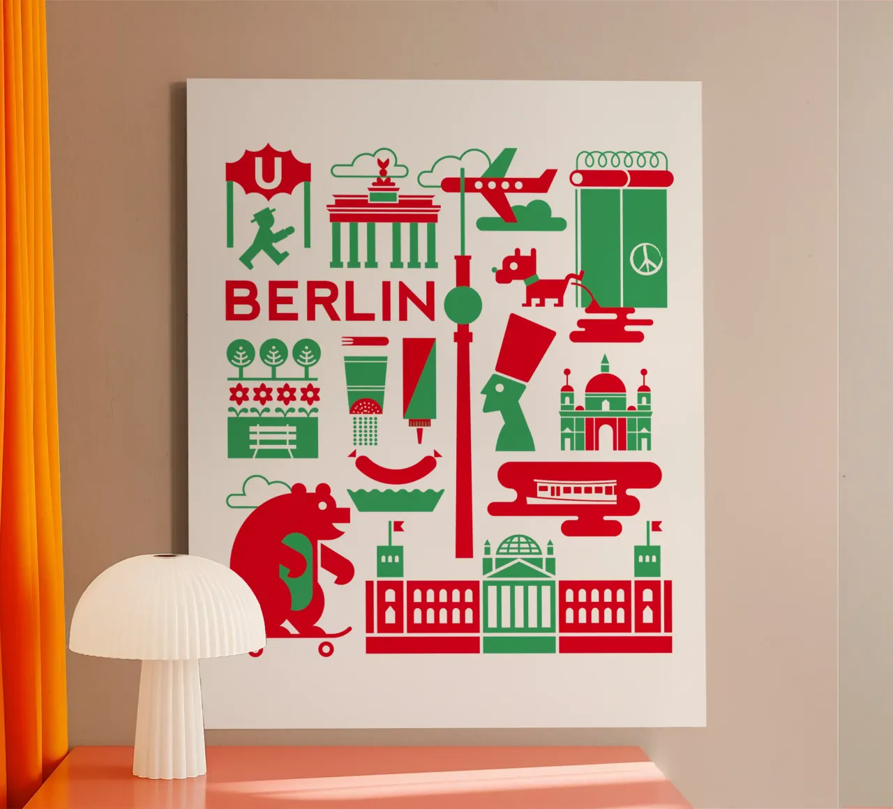Metropolises - Berlin 02 canvas by Looks n Brains