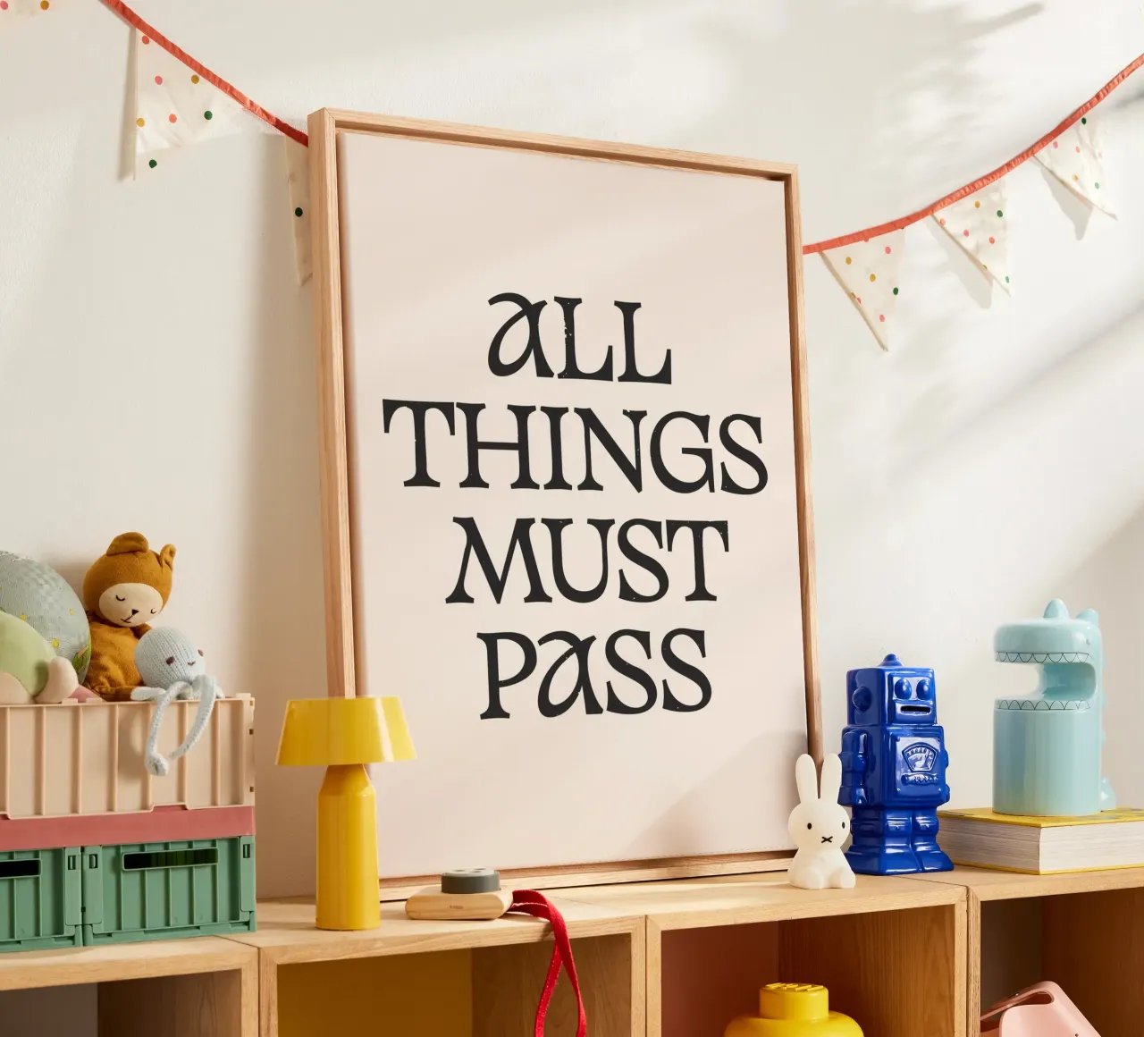 All Things Must Pass tela con Cornice a cassetta da Lolly & Roobs