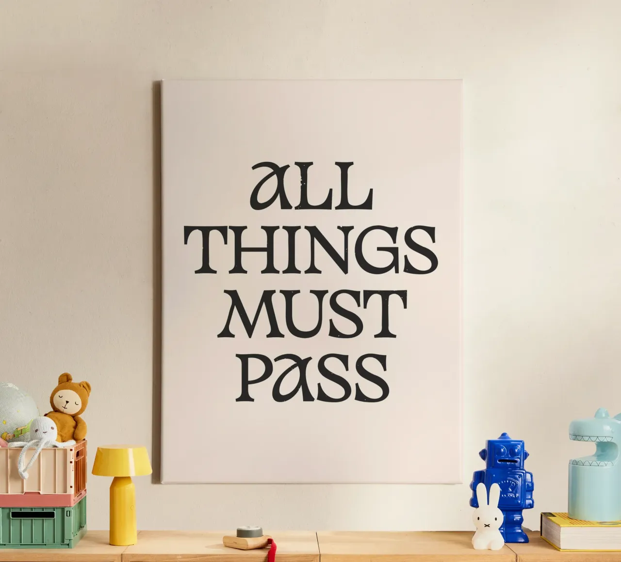 All Things Must Pass tela con Cornice a cassetta da Lolly & Roobs