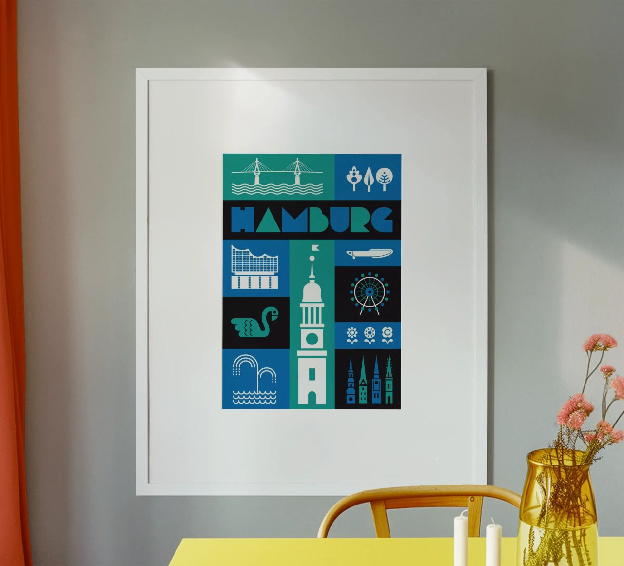 Hamburg Poster von Looks n Brains