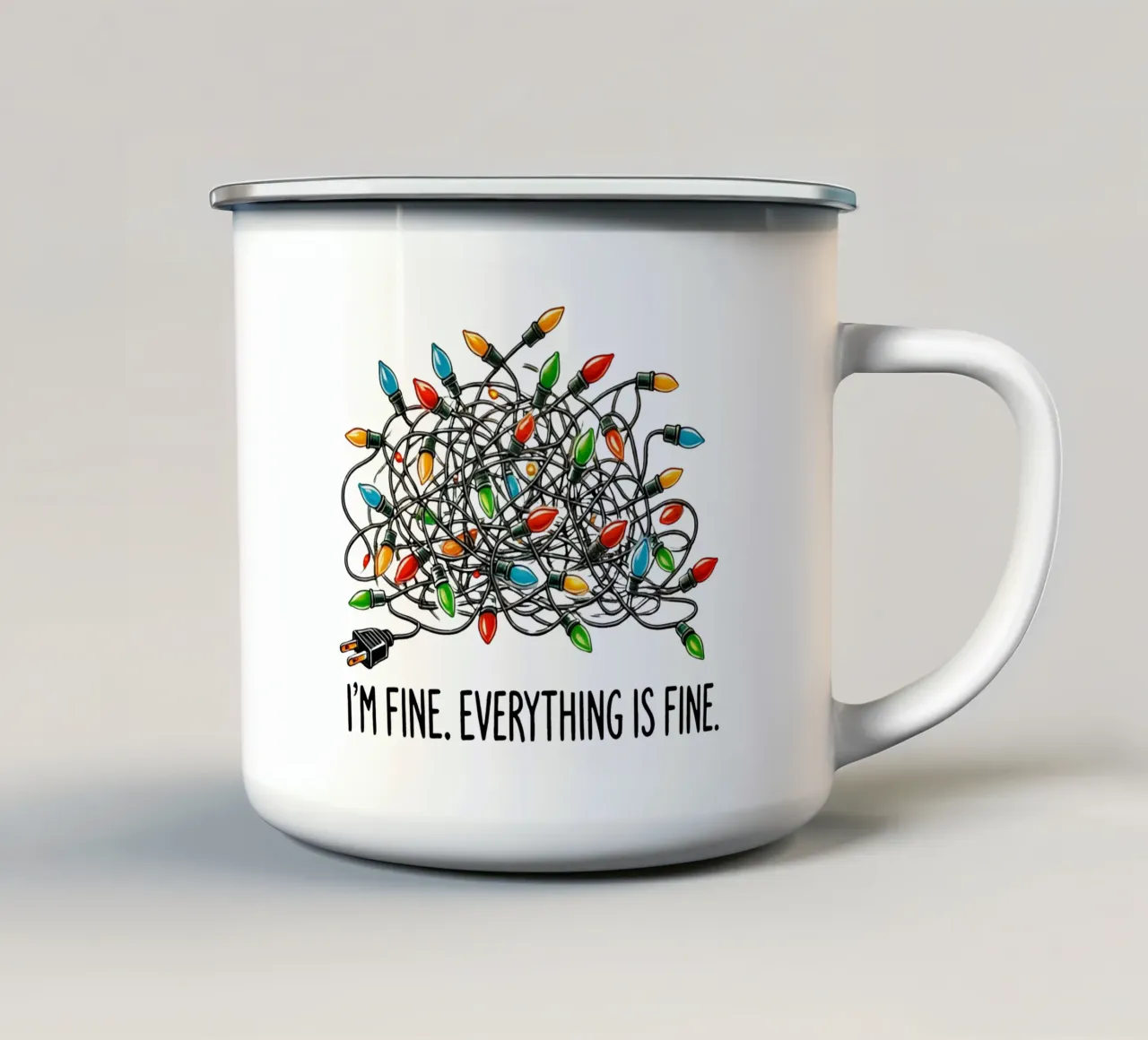 I'm fine. Everything is fine tazza in smalto da edsonramosart