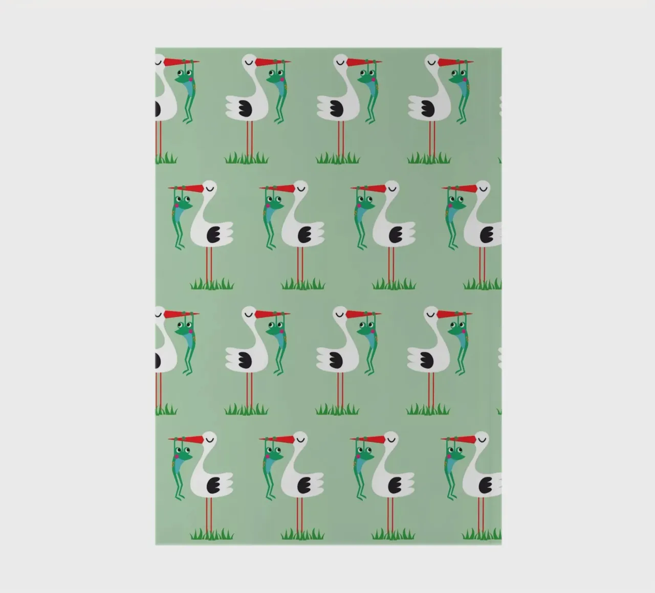 Stork and frog 01 notebook by Looks n Brains