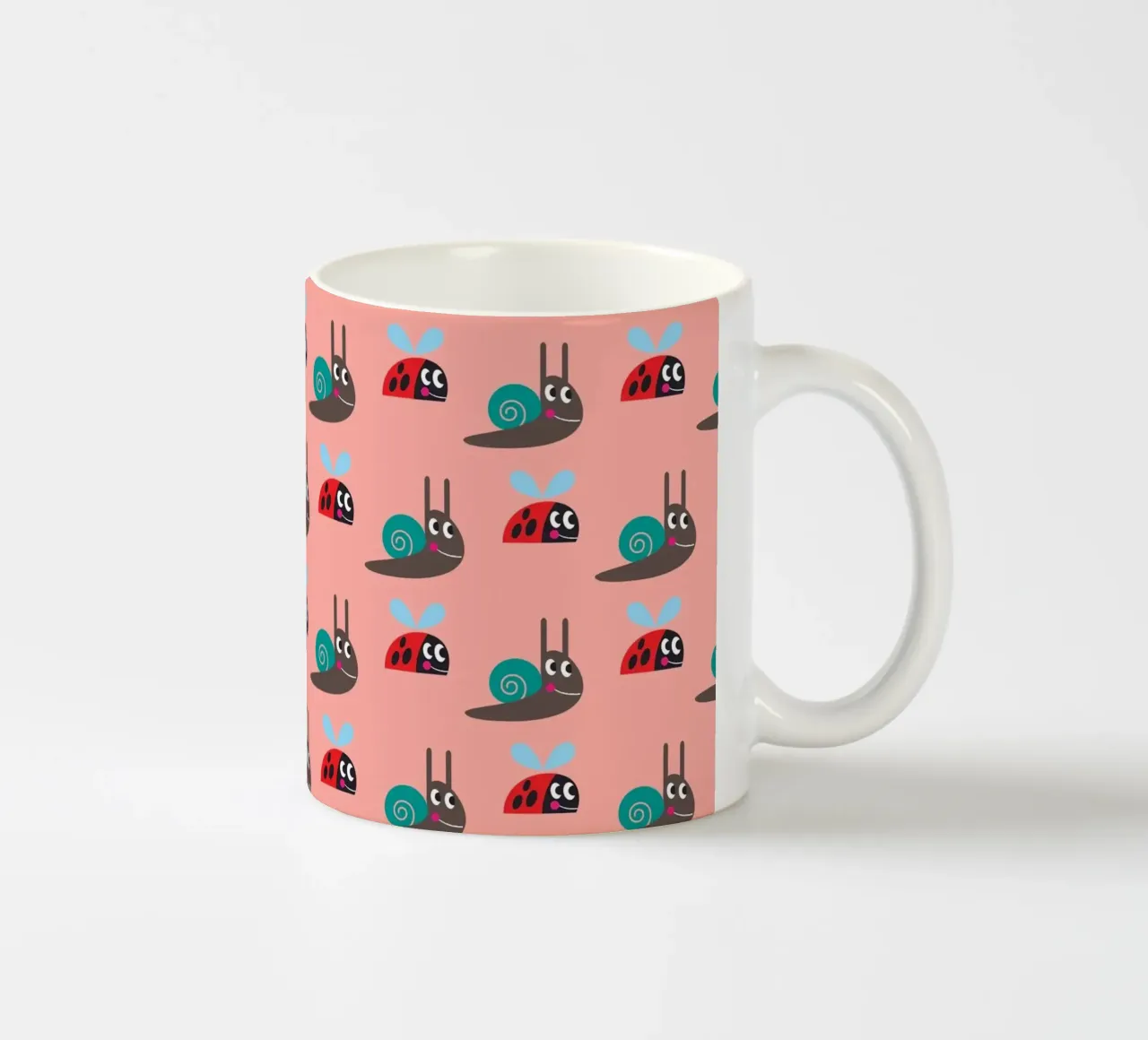 Lumaca e coccinella tazza in ceramica da Looks n Brains