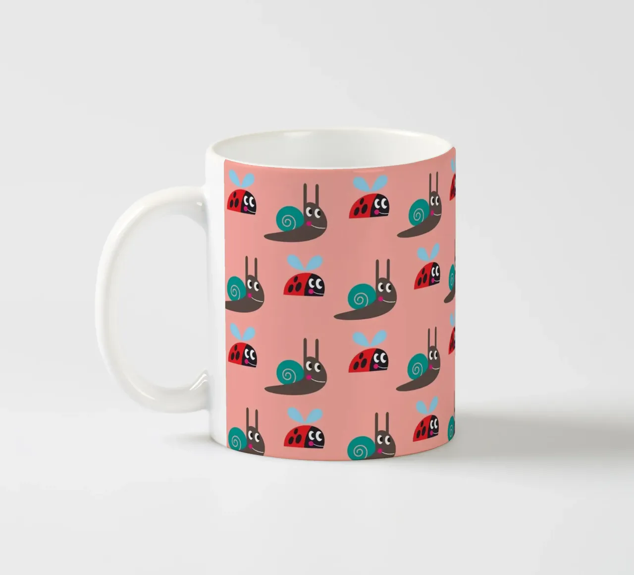 Lumaca e coccinella tazza in ceramica da Looks n Brains