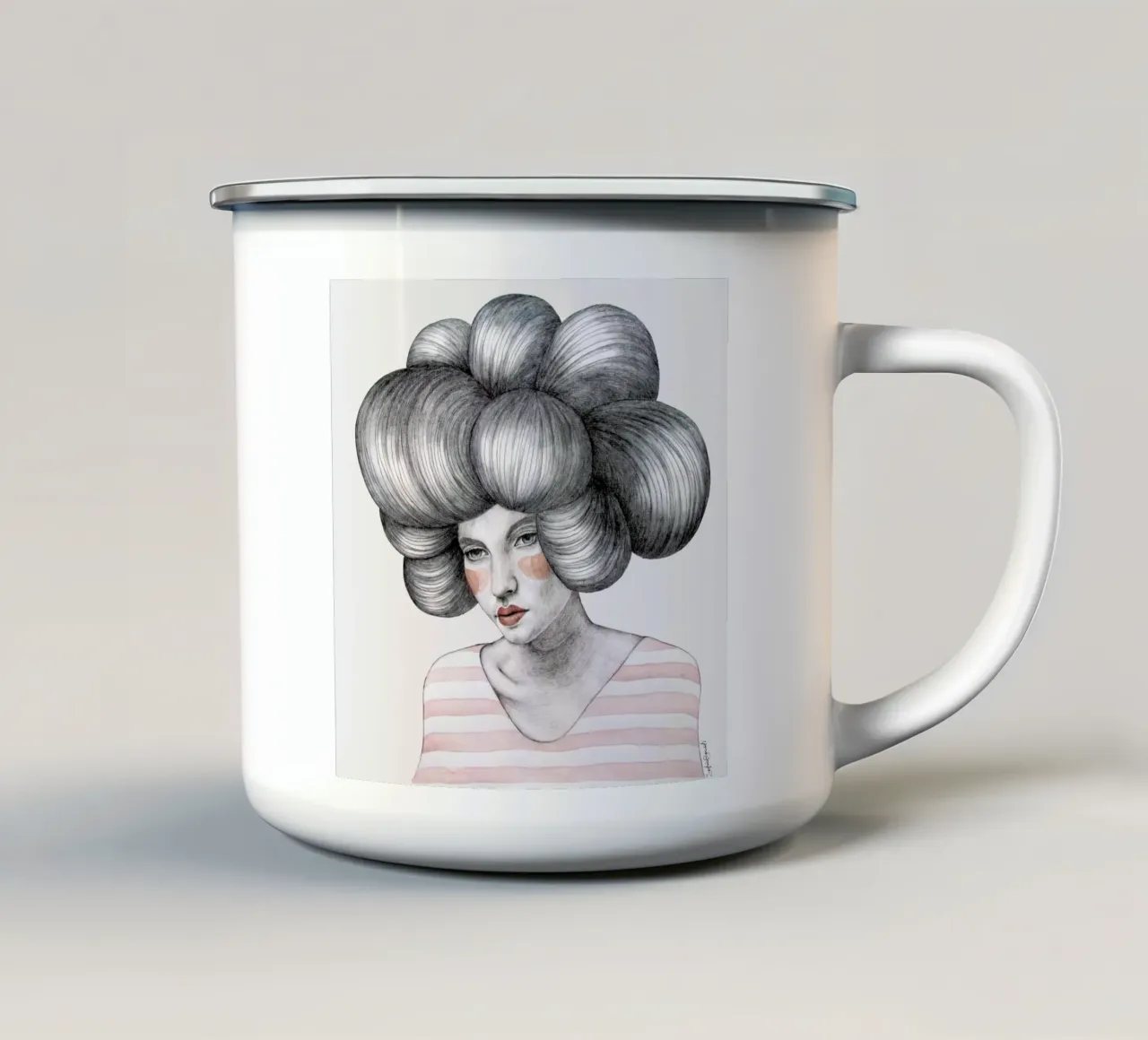 Agata tazza in smalto da Sofia Bonati