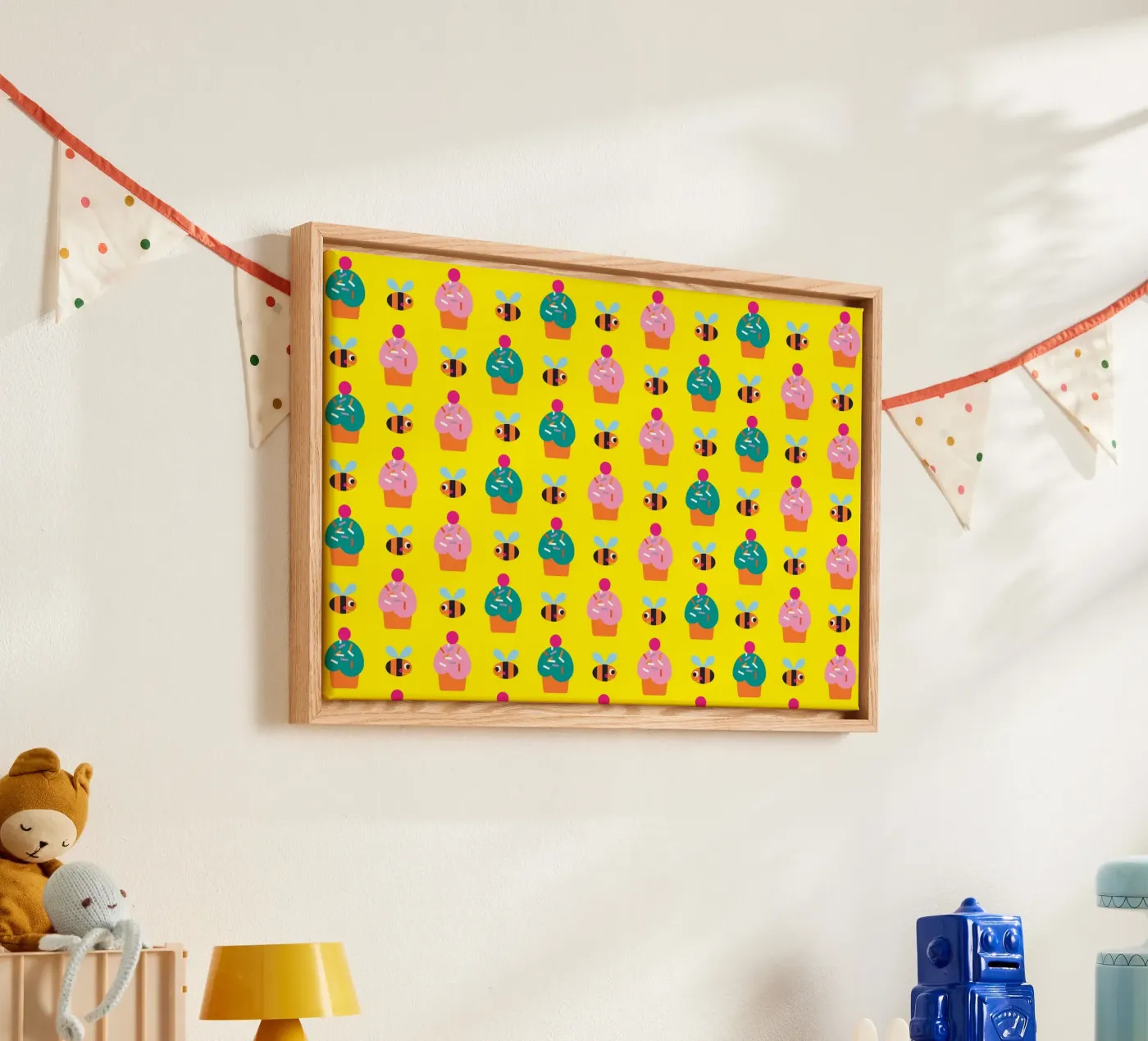 Bee and cake tela da Looks n Brains