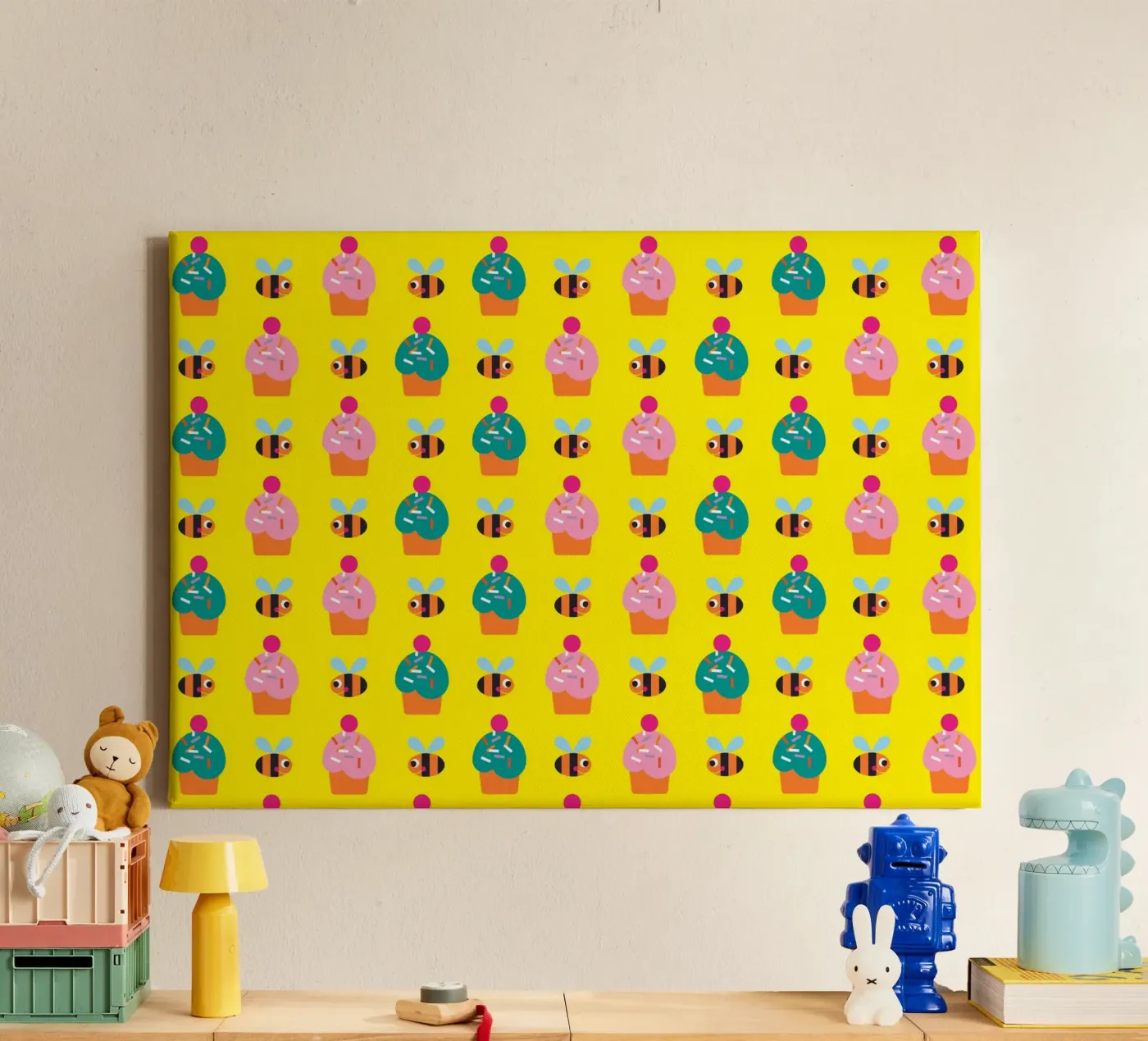 Bee and cake tela da Looks n Brains