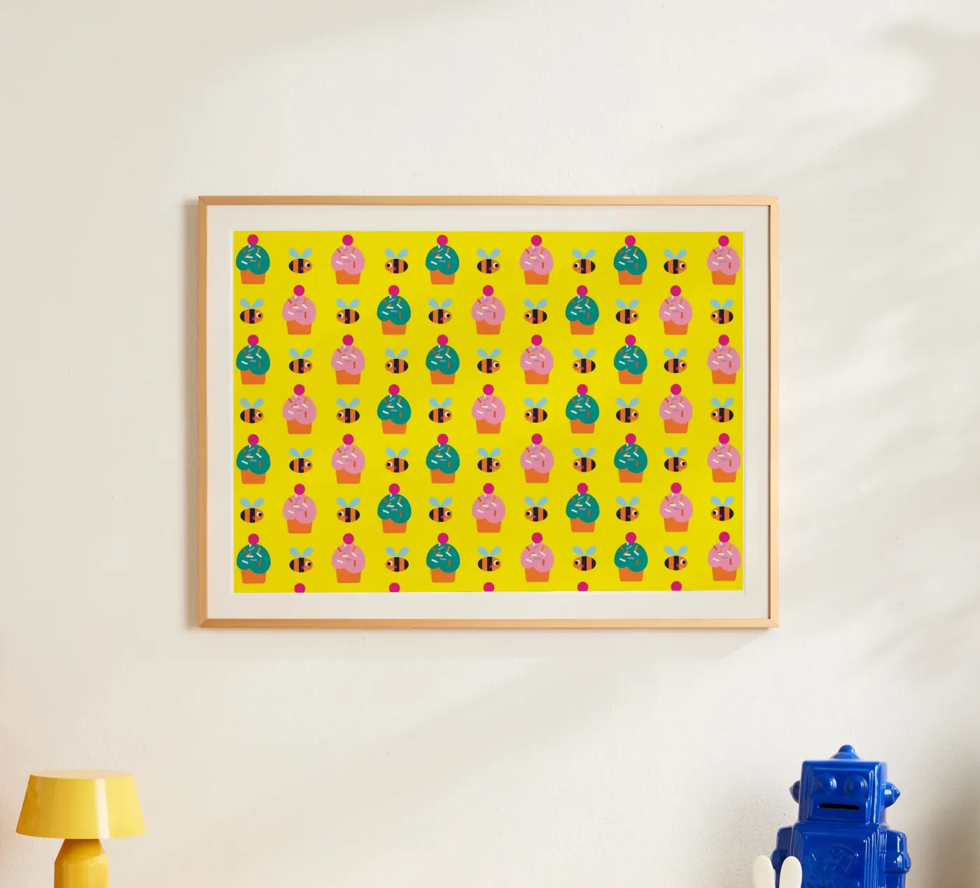 Bee and cake Poster von Looks n Brains