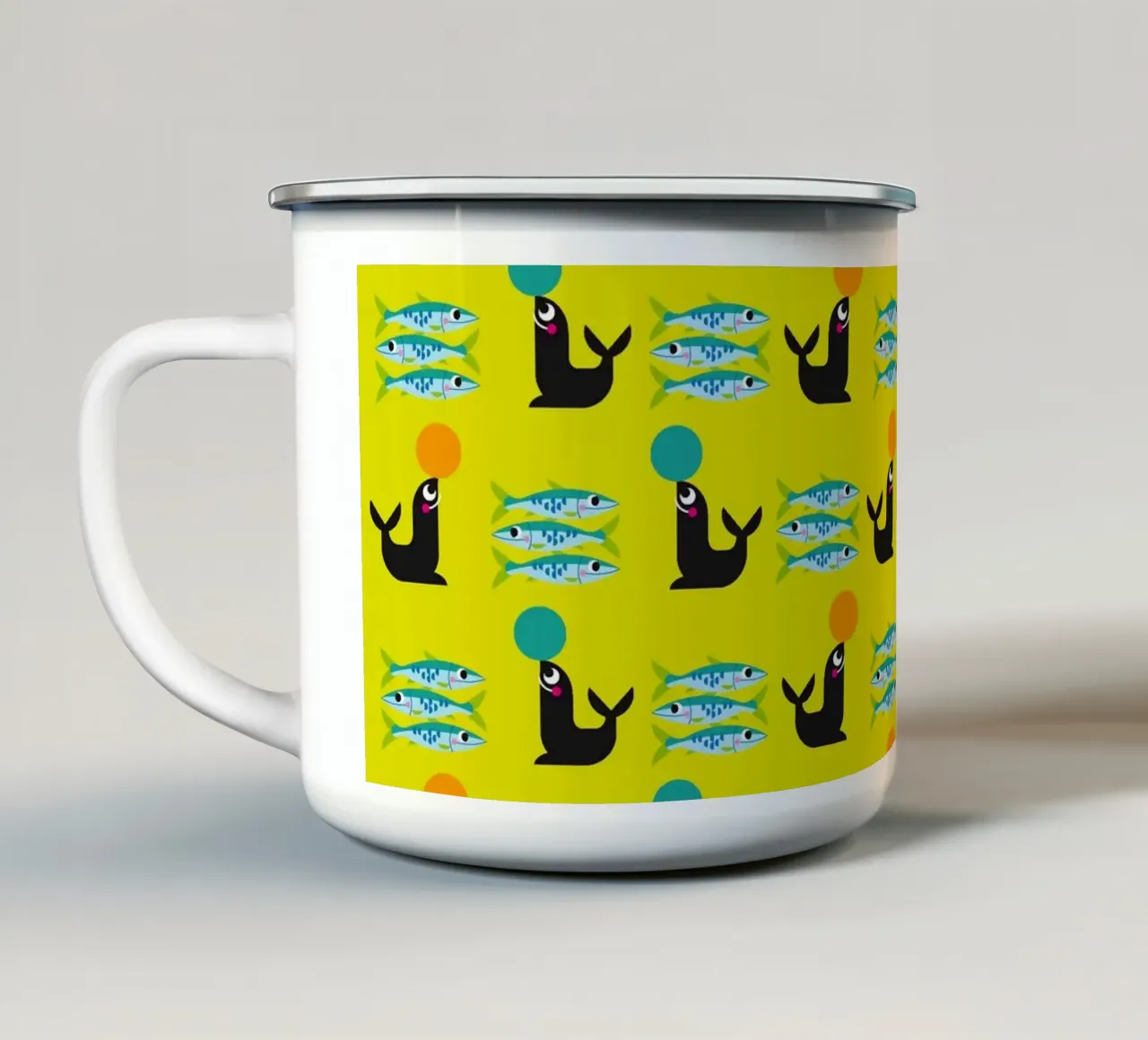 Guarnizioni e pesci tazza in smalto da Looks n Brains