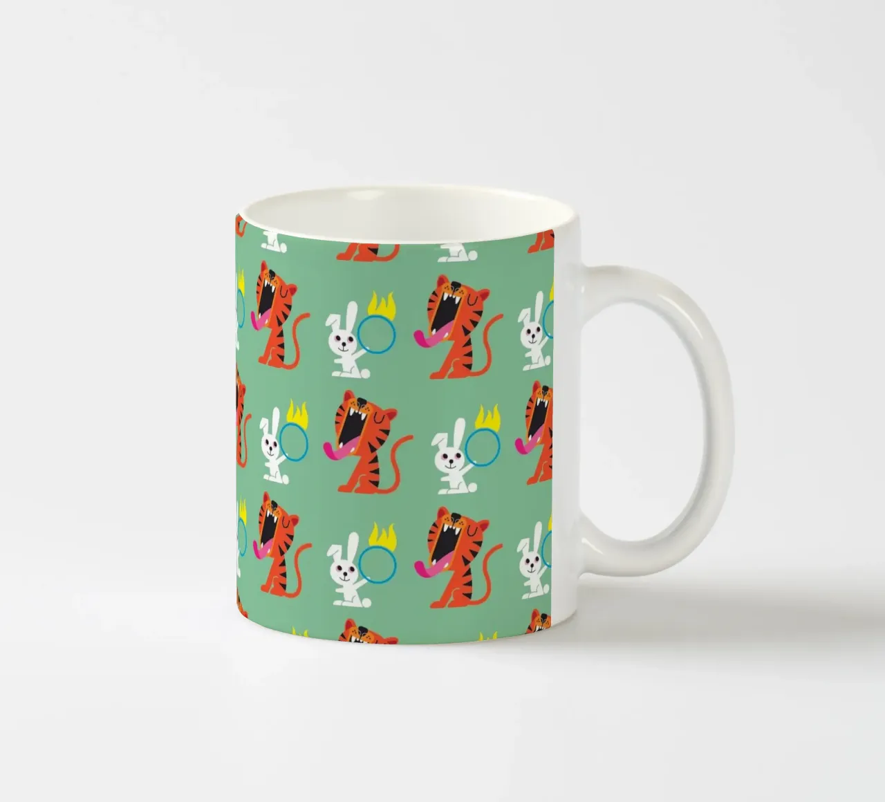 Tigre e lepre tazza in ceramica da Looks n Brains