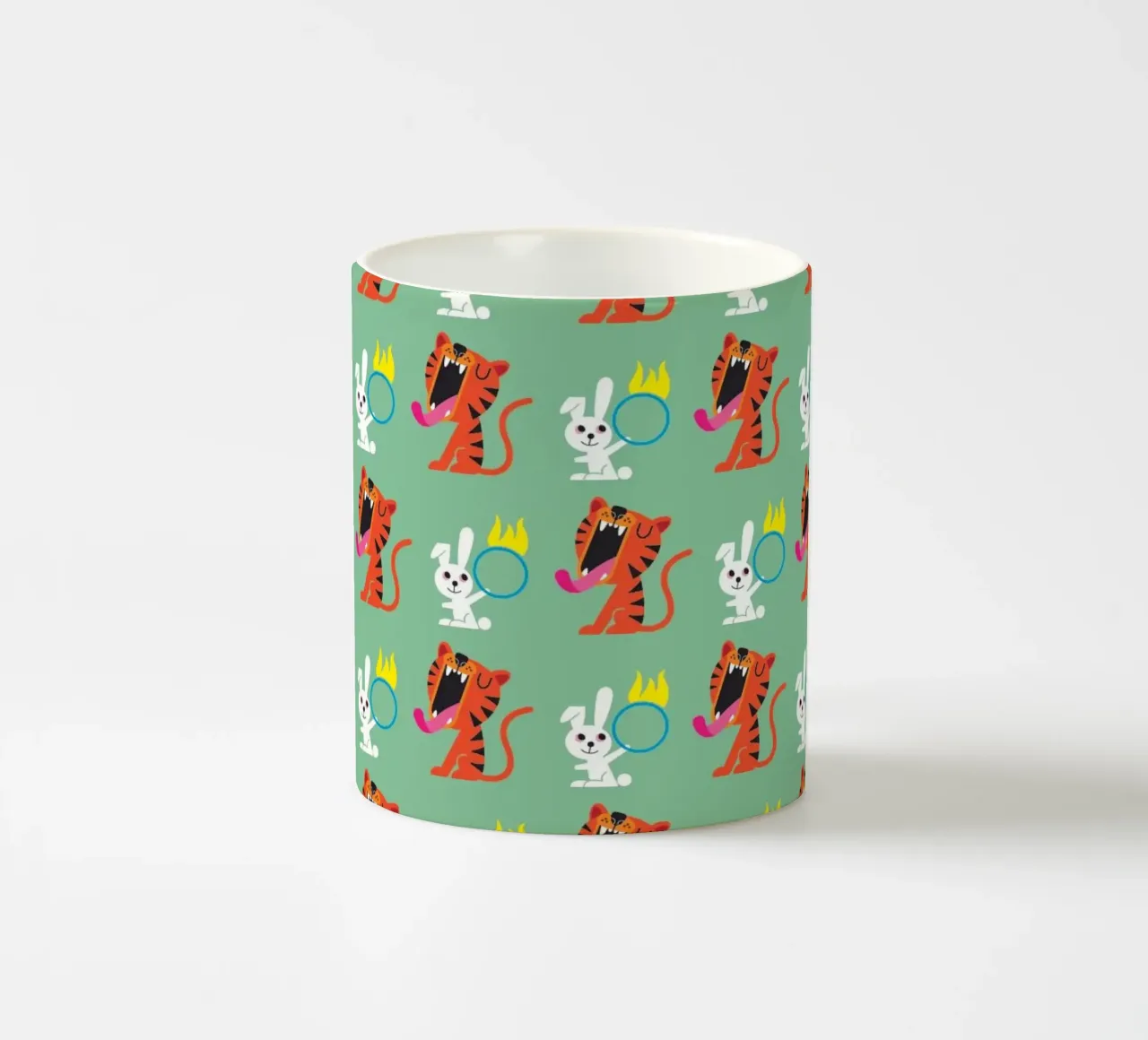 Tigre e lepre tazza in ceramica da Looks n Brains