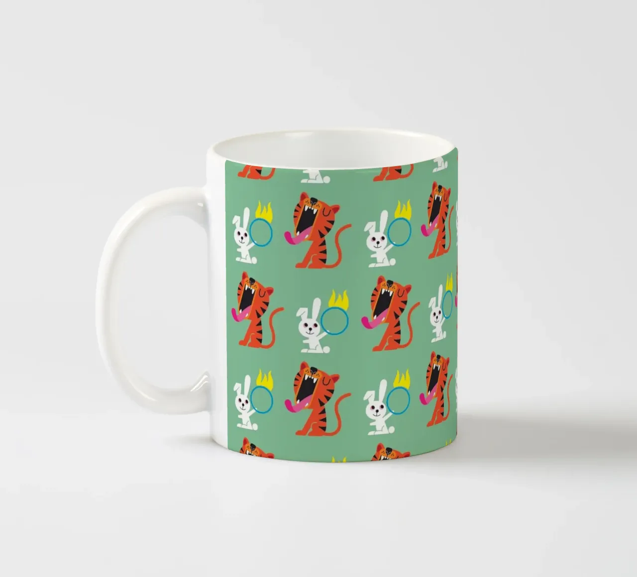 Tigre e lepre tazza in ceramica da Looks n Brains