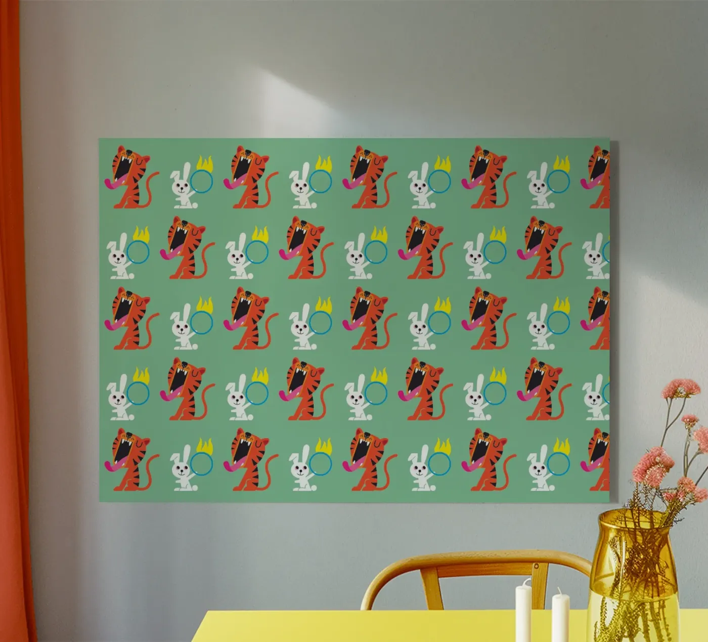 Tiger and hare Acryl-Glas von Looks n Brains