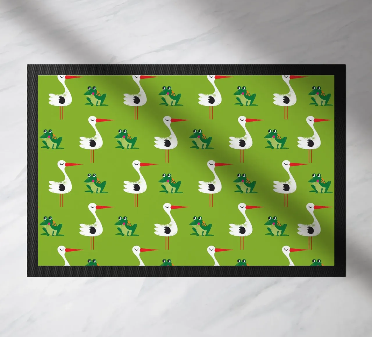 Cicogna e rana 02 zerbino da Looks n Brains