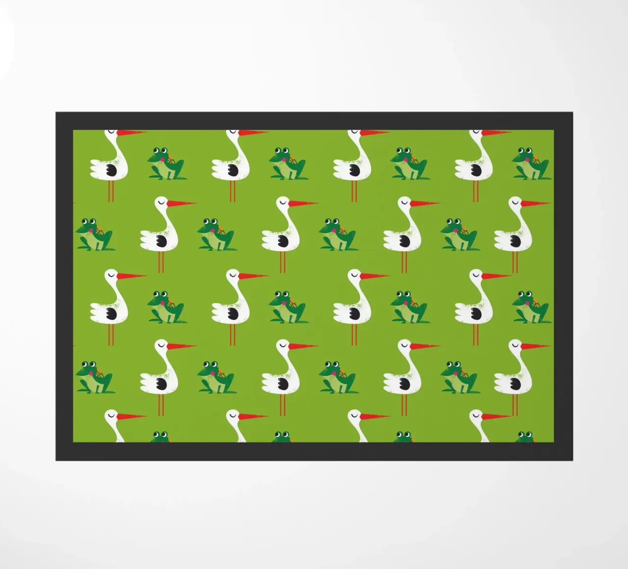 Cicogna e rana 02 zerbino da Looks n Brains