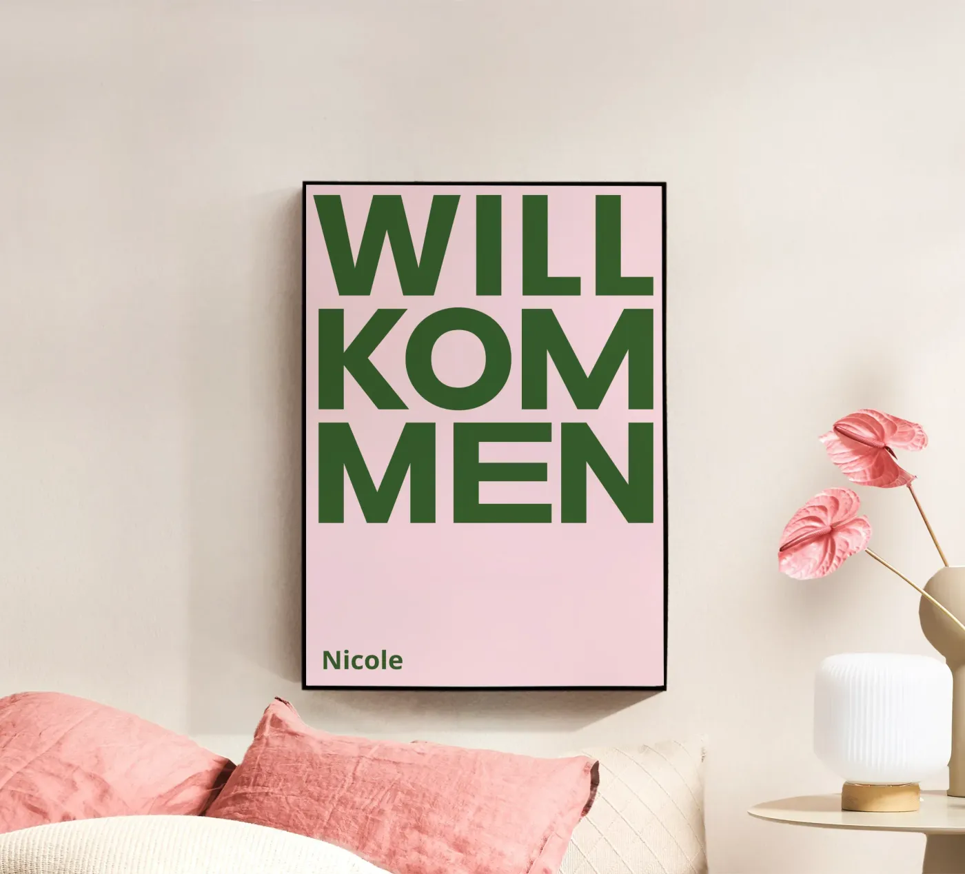Willkommen plexiglass da Little Flourishes