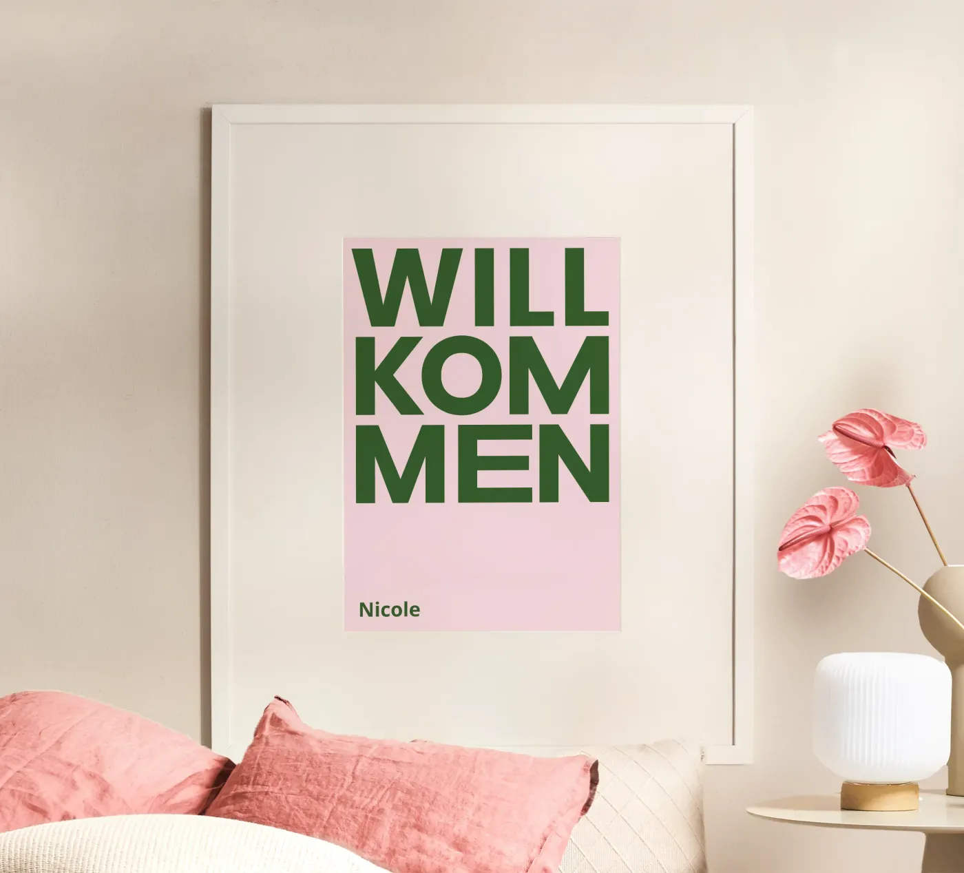 Willkommen poster by Little Flourishes