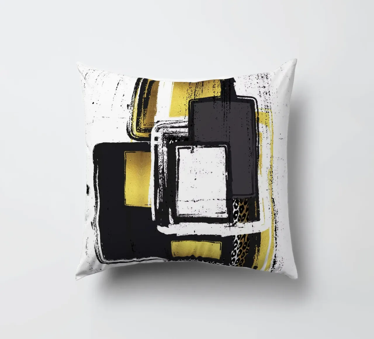 Abstract Painting No. 3 - Corners and edges decorative cushion by Melanie Viola