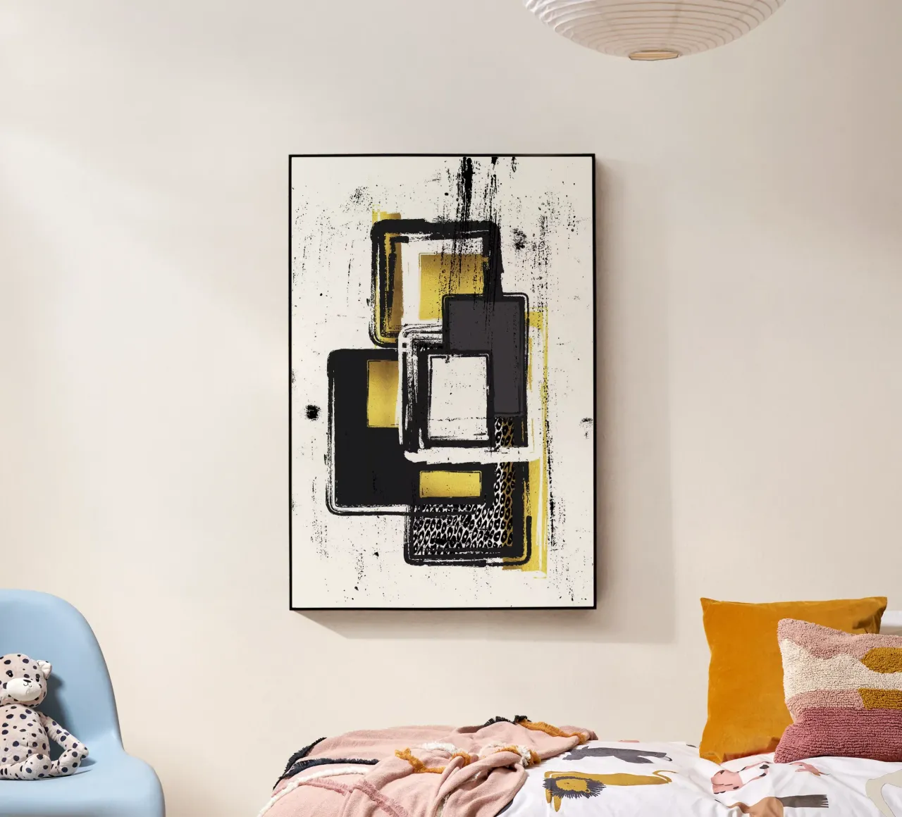 Pintura abstracta nº 3 - Esquinas y bordes metacrilato de Melanie Viola