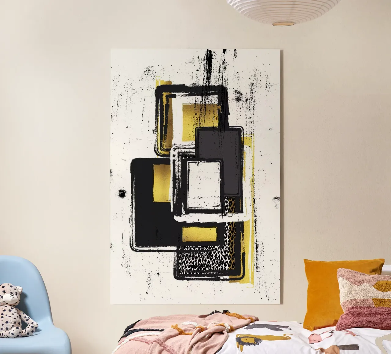 Pintura abstracta nº 3 - Esquinas y bordes metacrilato de Melanie Viola
