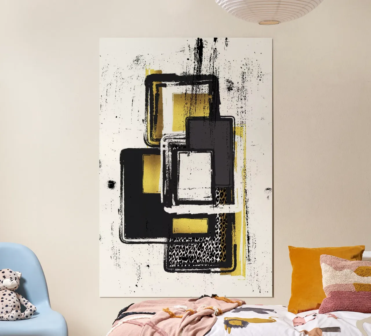 Abstract Painting No. 3 - Corners and edges poster by Melanie Viola