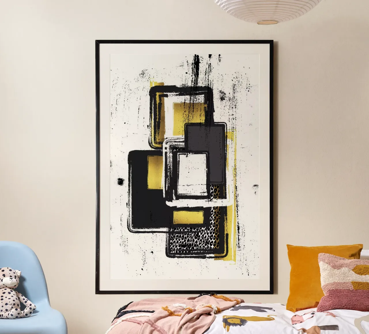 Abstract Painting No. 3 - Corners and edges poster by Melanie Viola