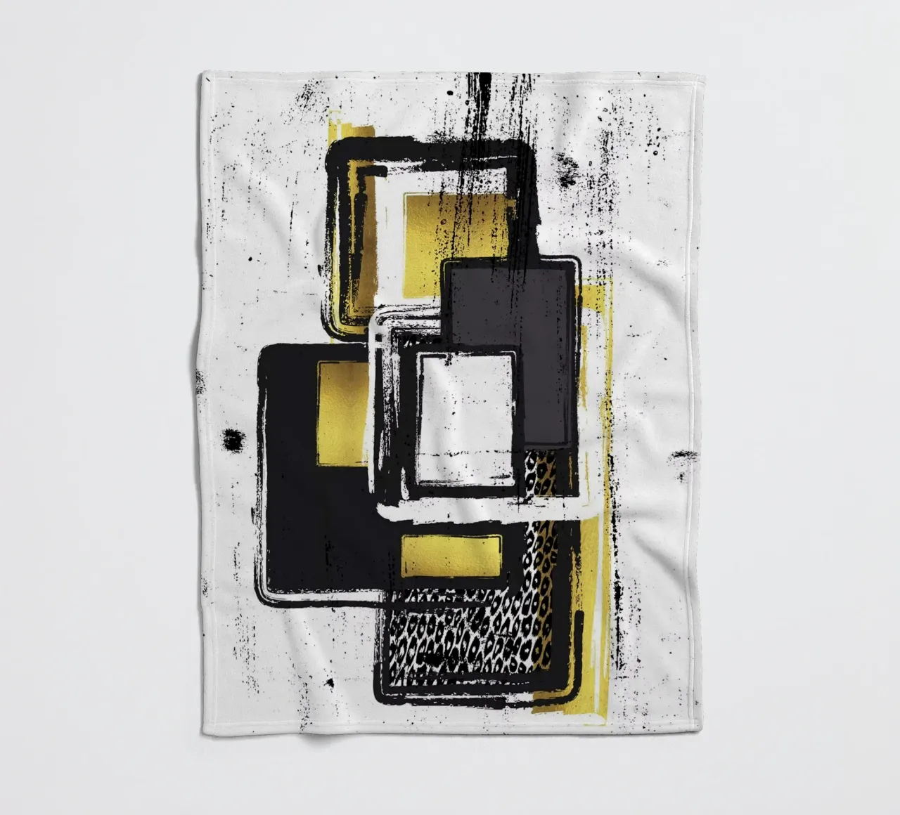 Abstract Painting No. 3 - Corners and edges fleece blanket by Melanie Viola