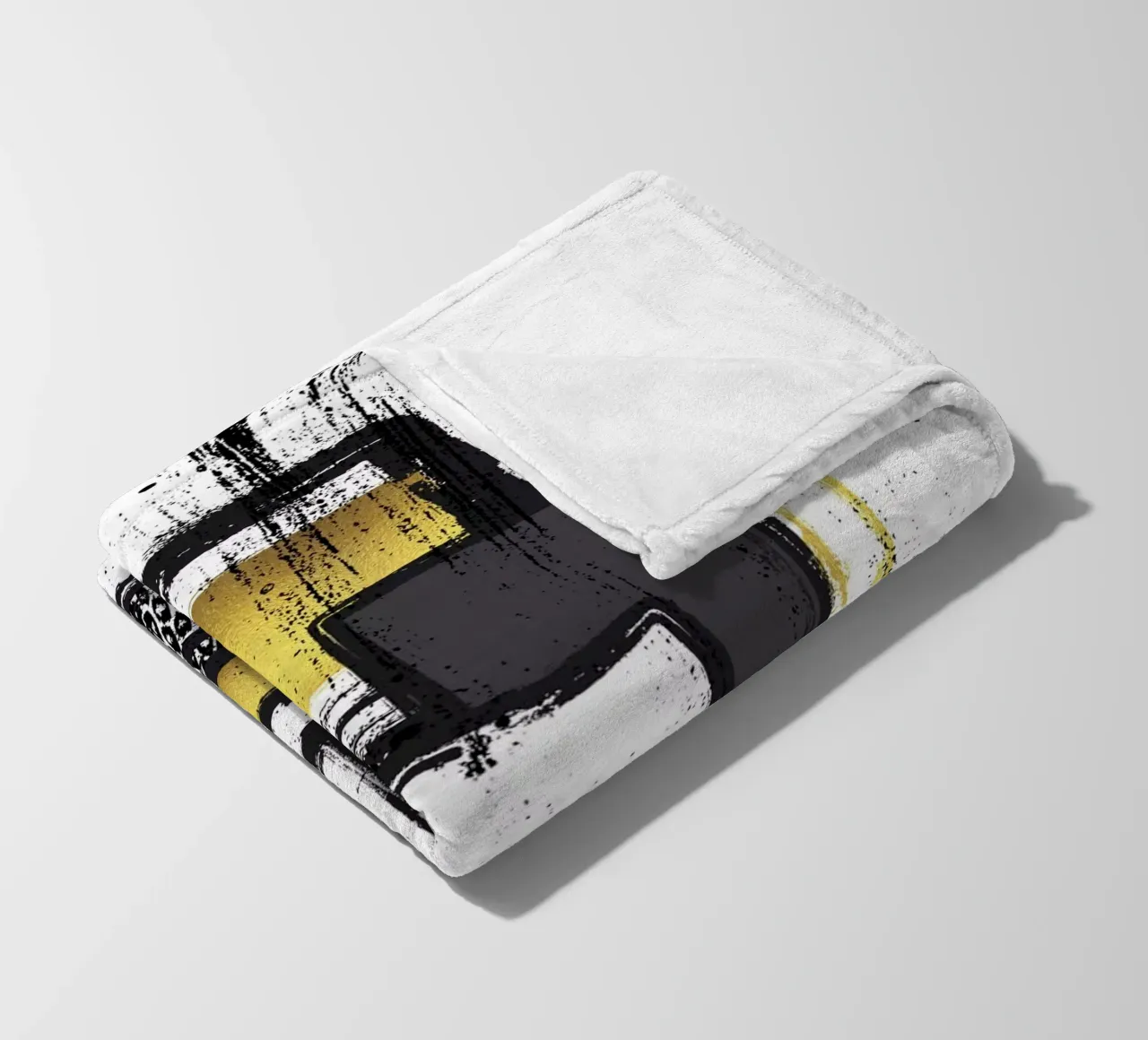 Abstract Painting No. 3 - Corners and edges fleece blanket by Melanie Viola