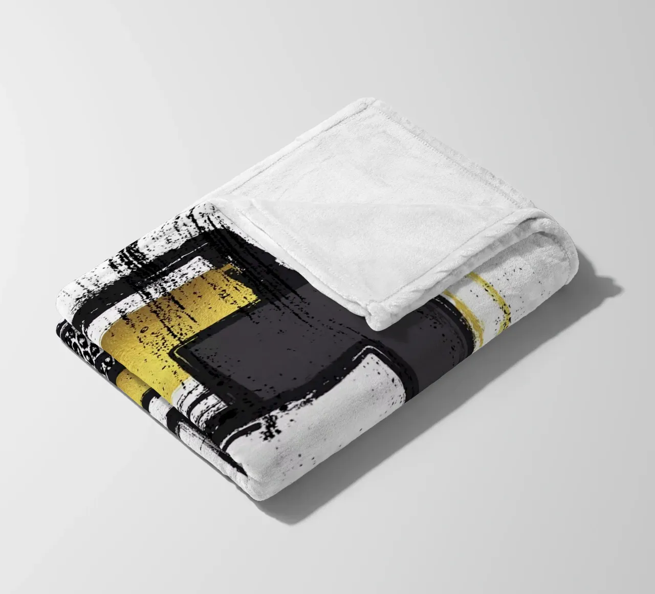 Abstract Painting No. 3 - Corners and edges fleece blanket by Melanie Viola