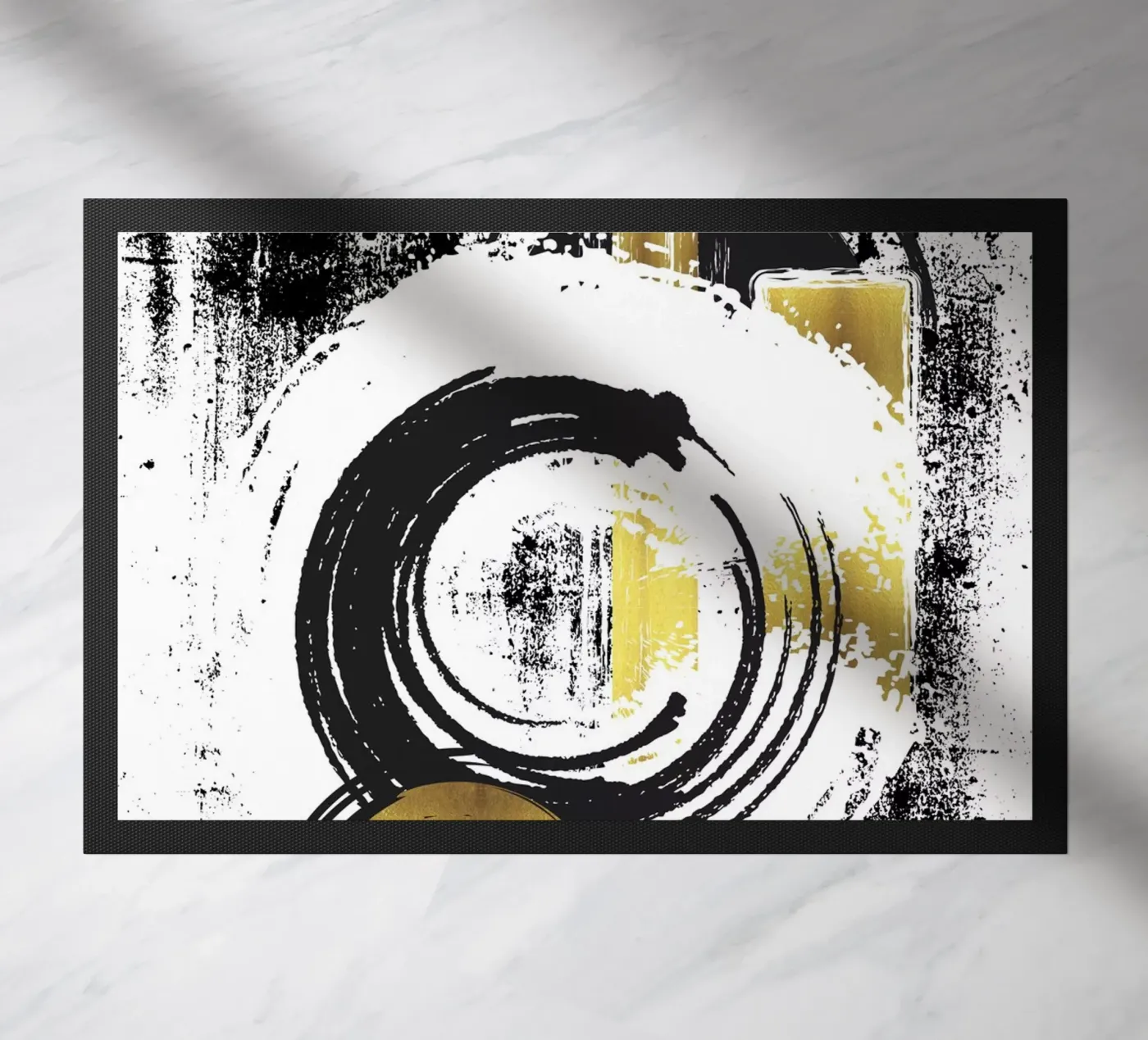 ABSTRACT ART Dynamic forms doormat by Melanie Viola