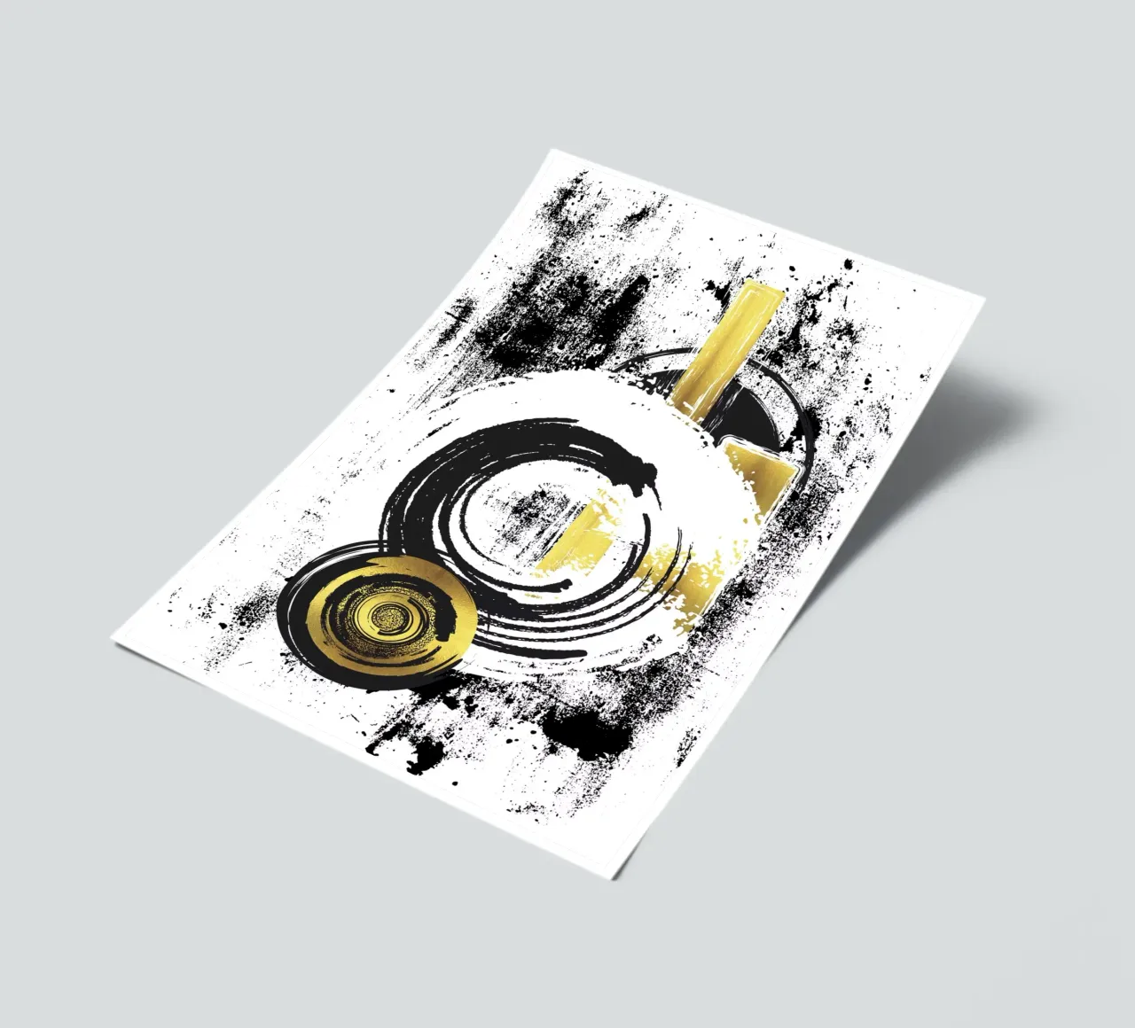 ART ABSTRACTUEL Formes dynamiques planche autocollant de Melanie Viola