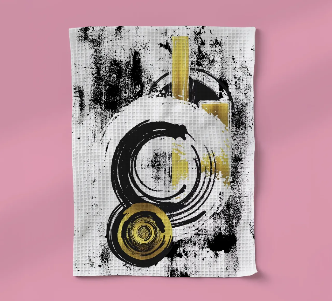 ABSTRACT ART Dynamic forms tea towel by Melanie Viola