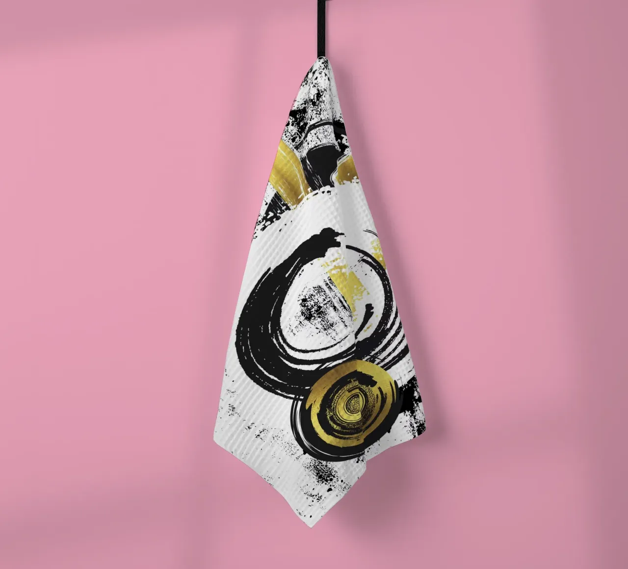 ABSTRACT ART Dynamic forms tea towel by Melanie Viola