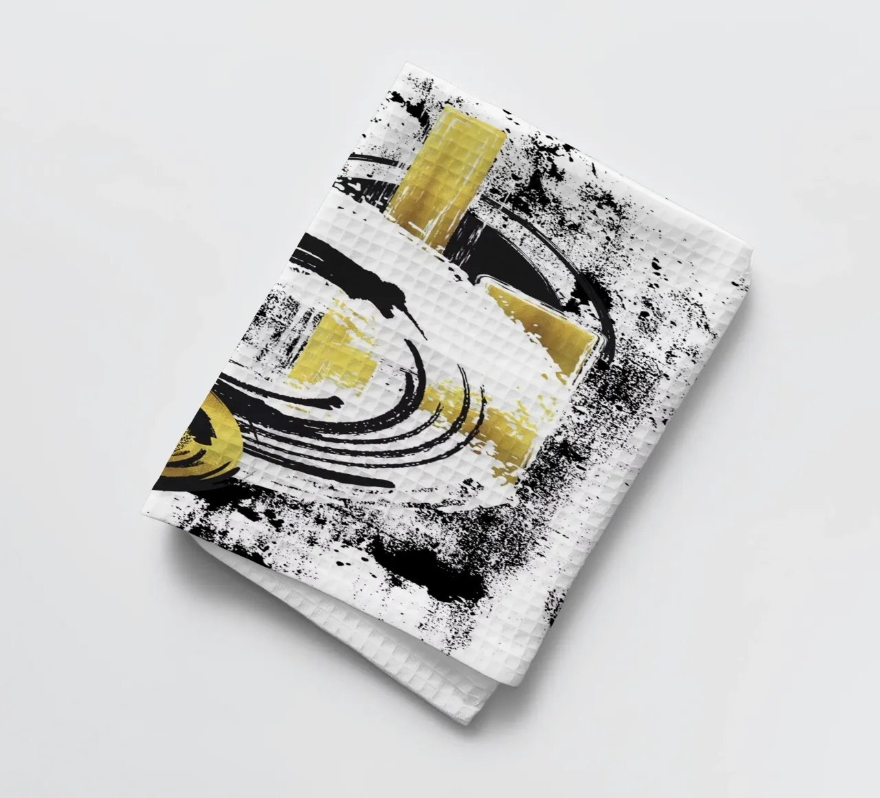 ABSTRACT ART Dynamic forms tea towel by Melanie Viola