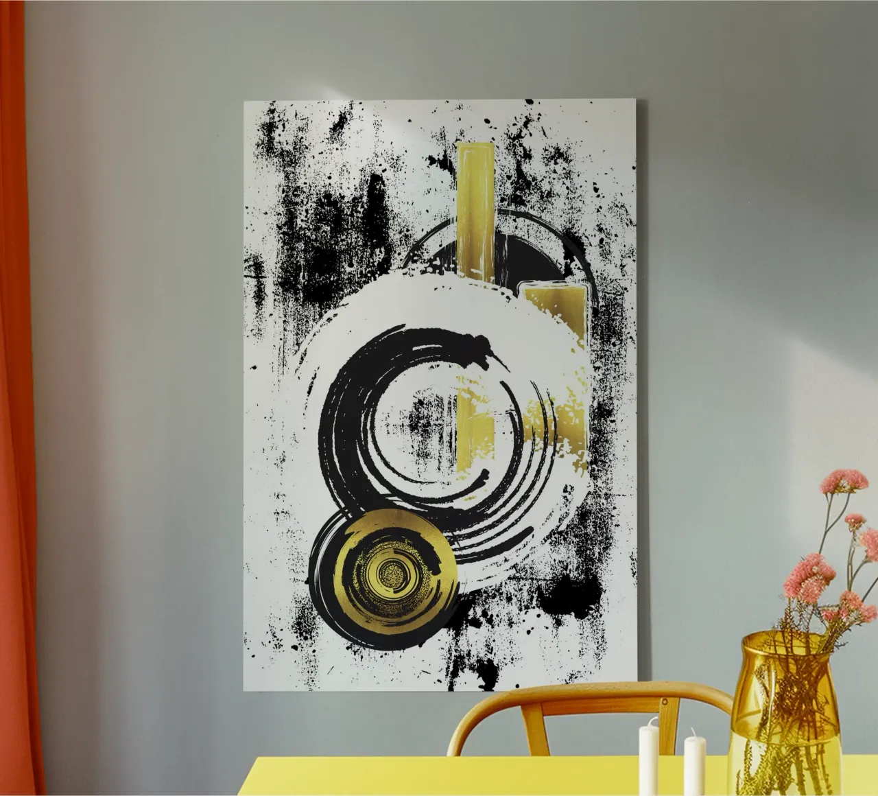 ABSTRACT ART Dynamic forms canvas by Melanie Viola