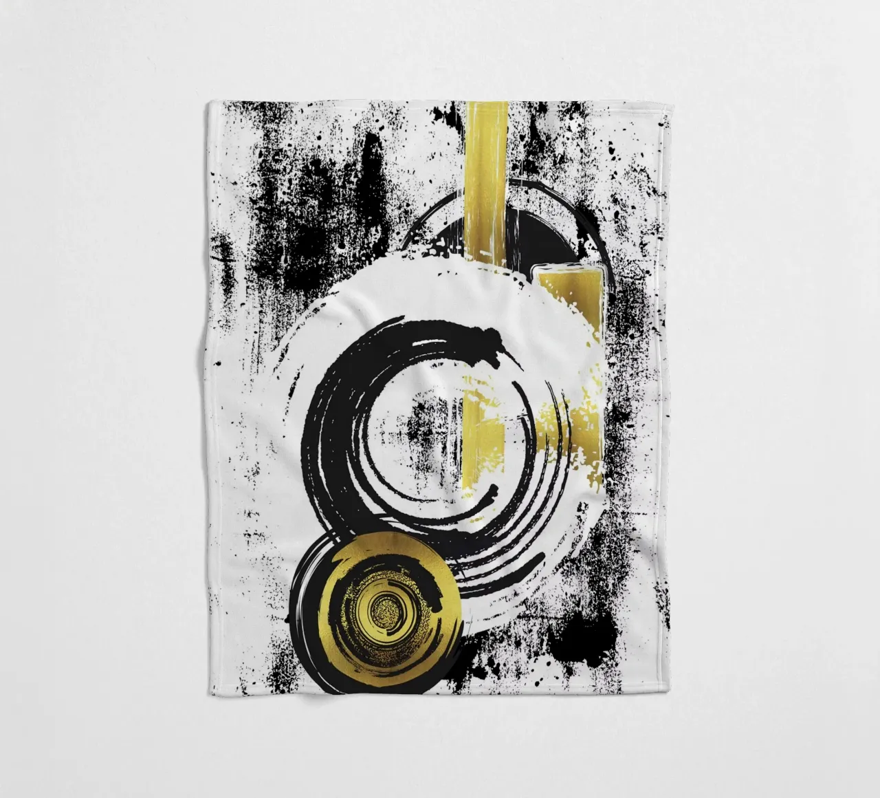 ABSTRACT ART Dynamic forms fleece blanket by Melanie Viola