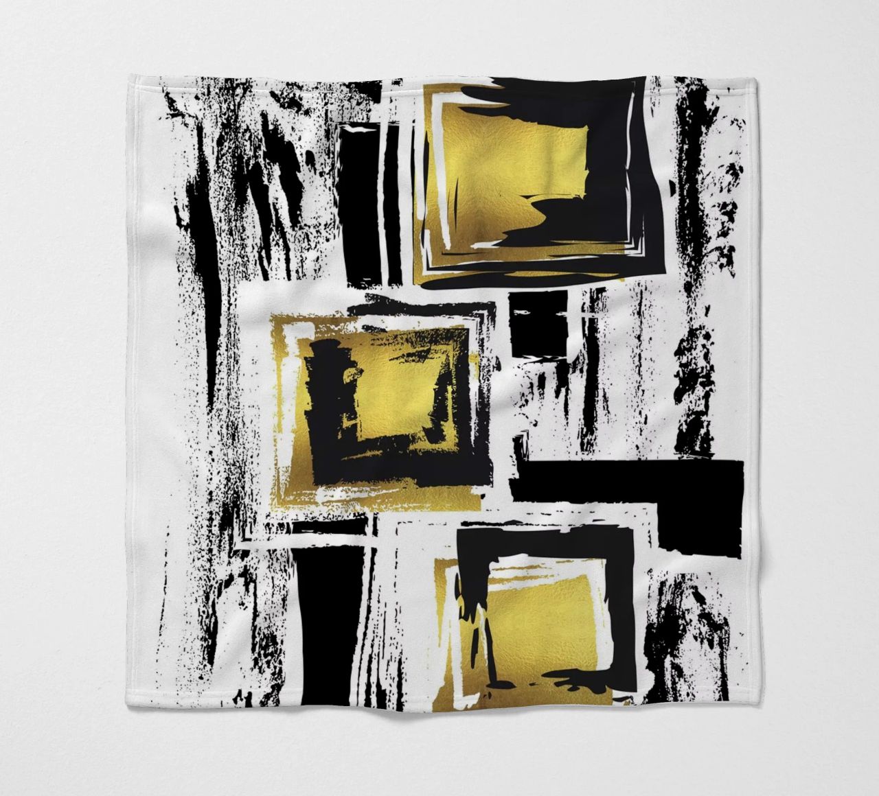 ABSTRACT ART Urban patterns fleece blanket by Melanie Viola