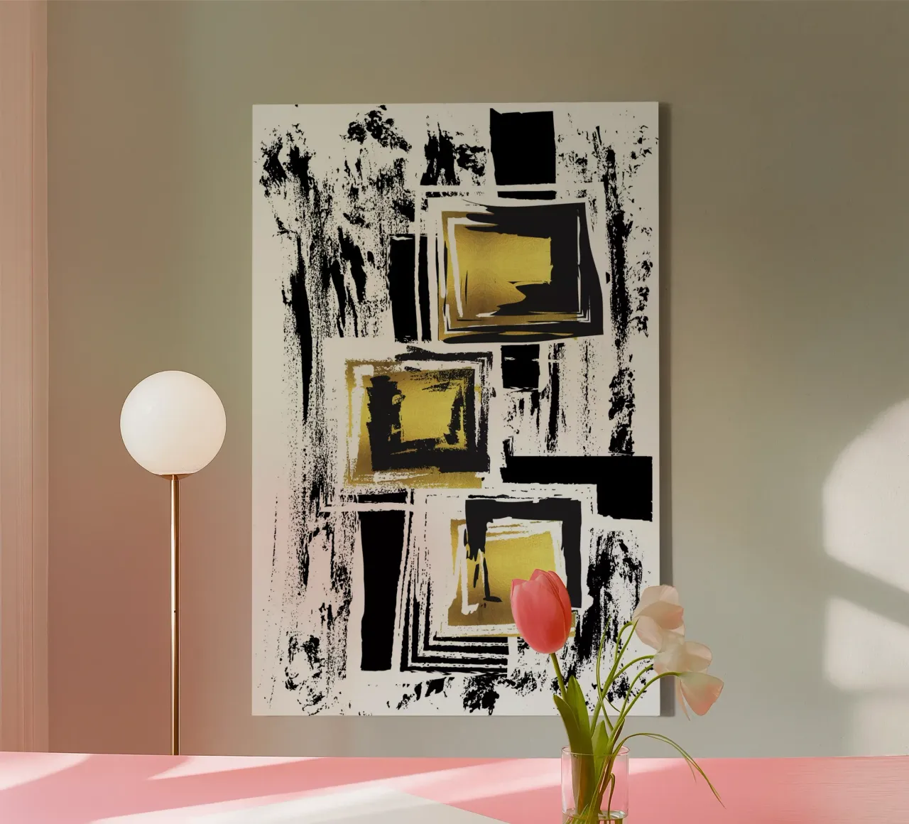 ABSTRACT ART Urbane Muster Leinwand von Melanie Viola