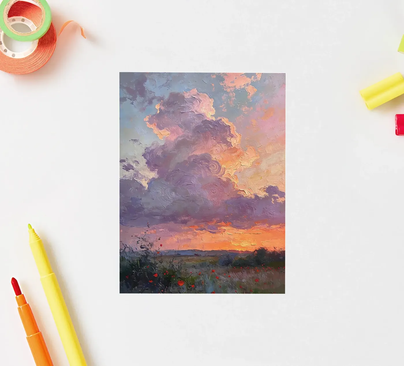 Sunset Sky with Dramatic Clouds sticker by medineprint