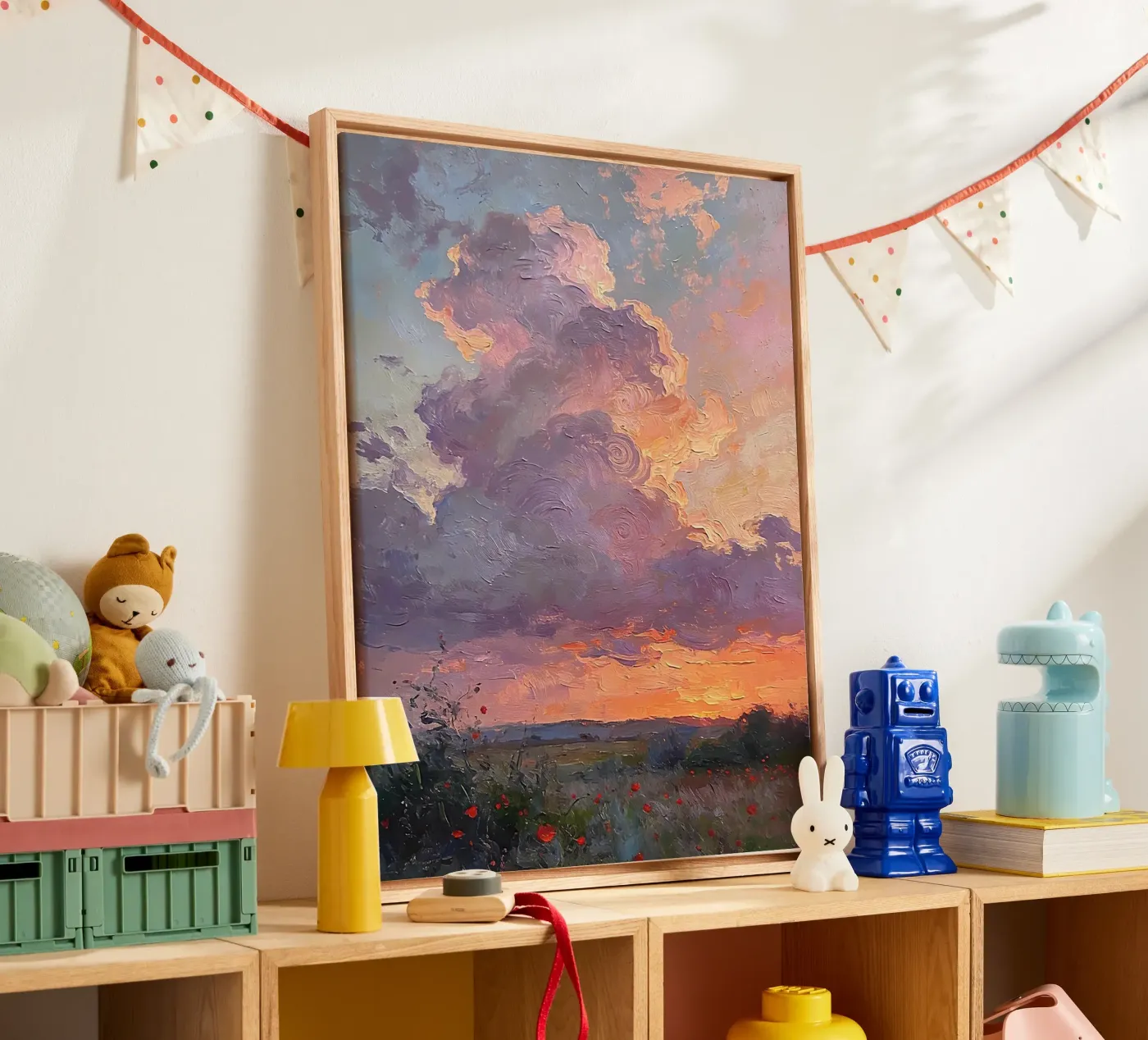 Sunset Sky with Dramatic Clouds canvas by medineprint