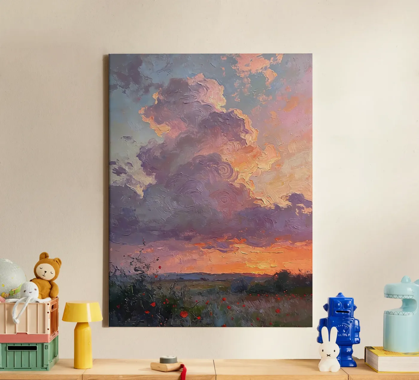 Sunset Sky with Dramatic Clouds canvas by medineprint