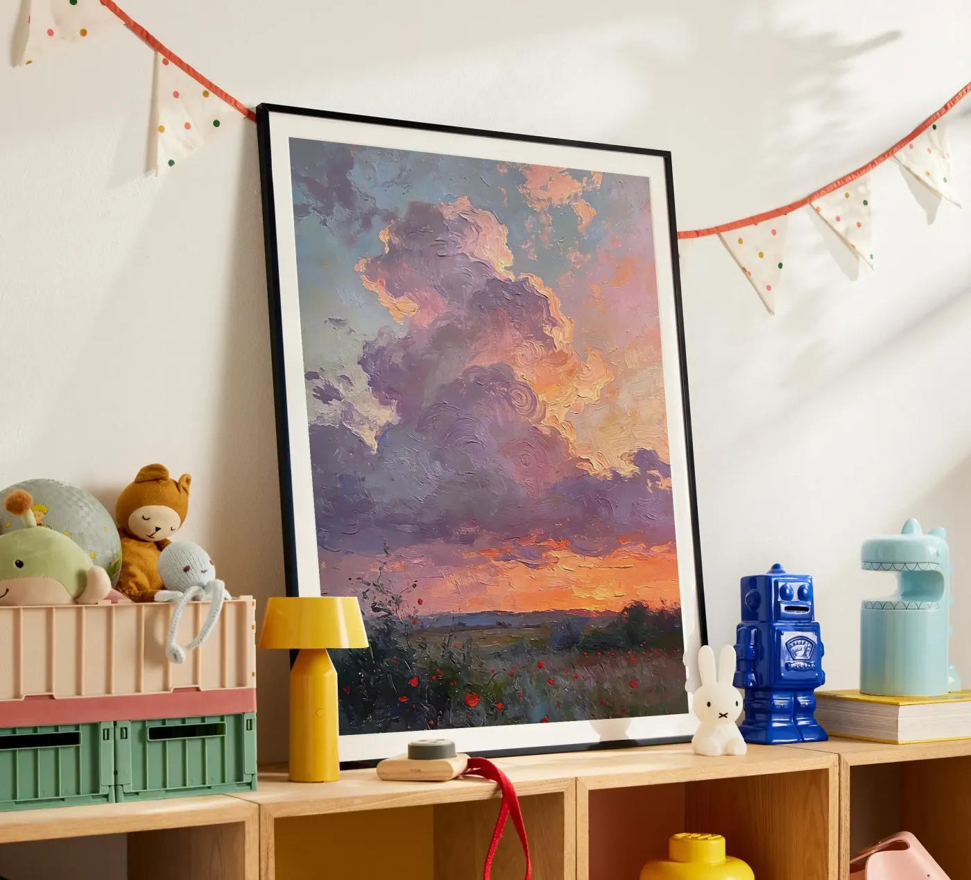 Sunset Sky with Dramatic Clouds poster by medineprint