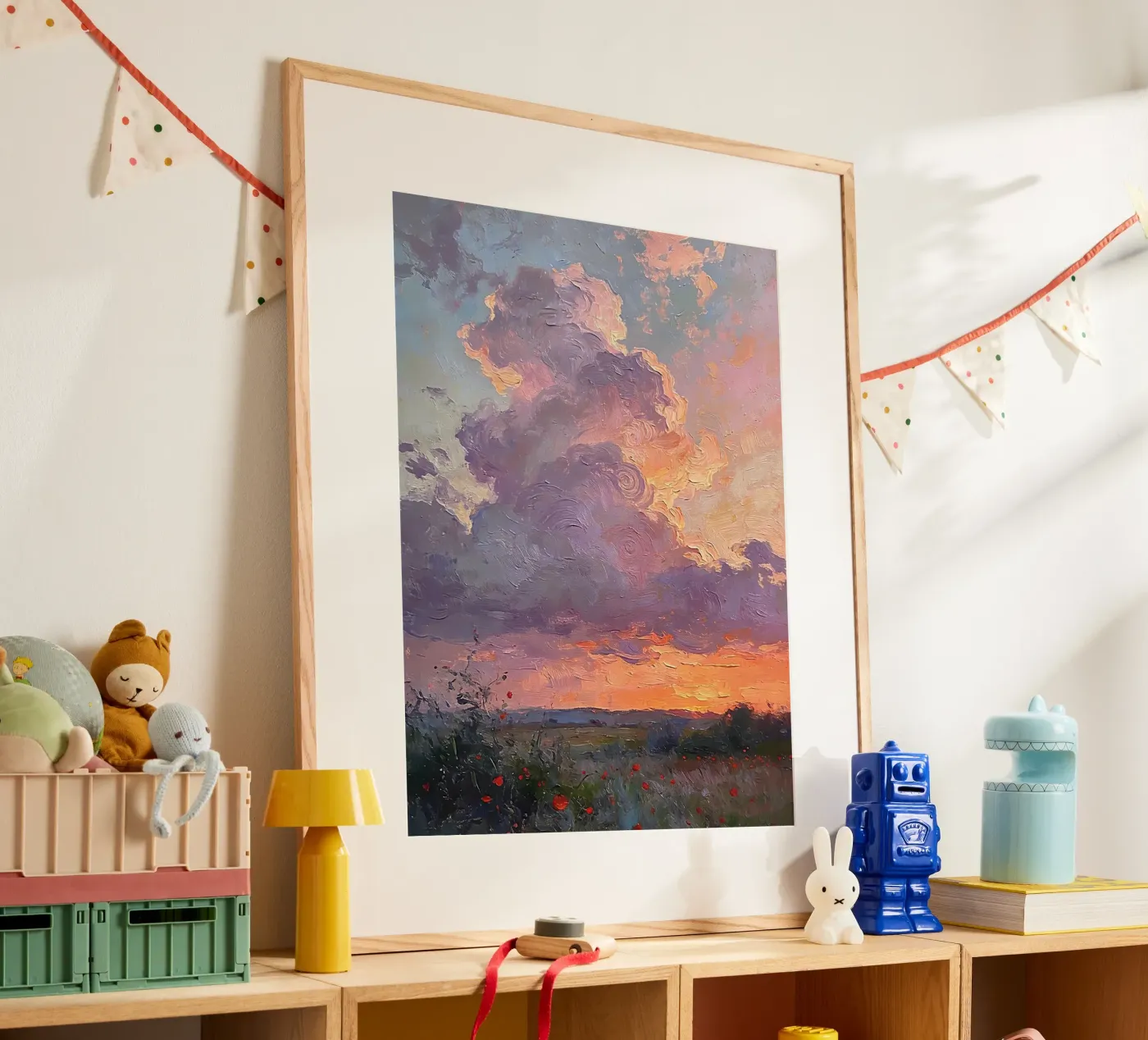 Sunset Sky with Dramatic Clouds poster by medineprint