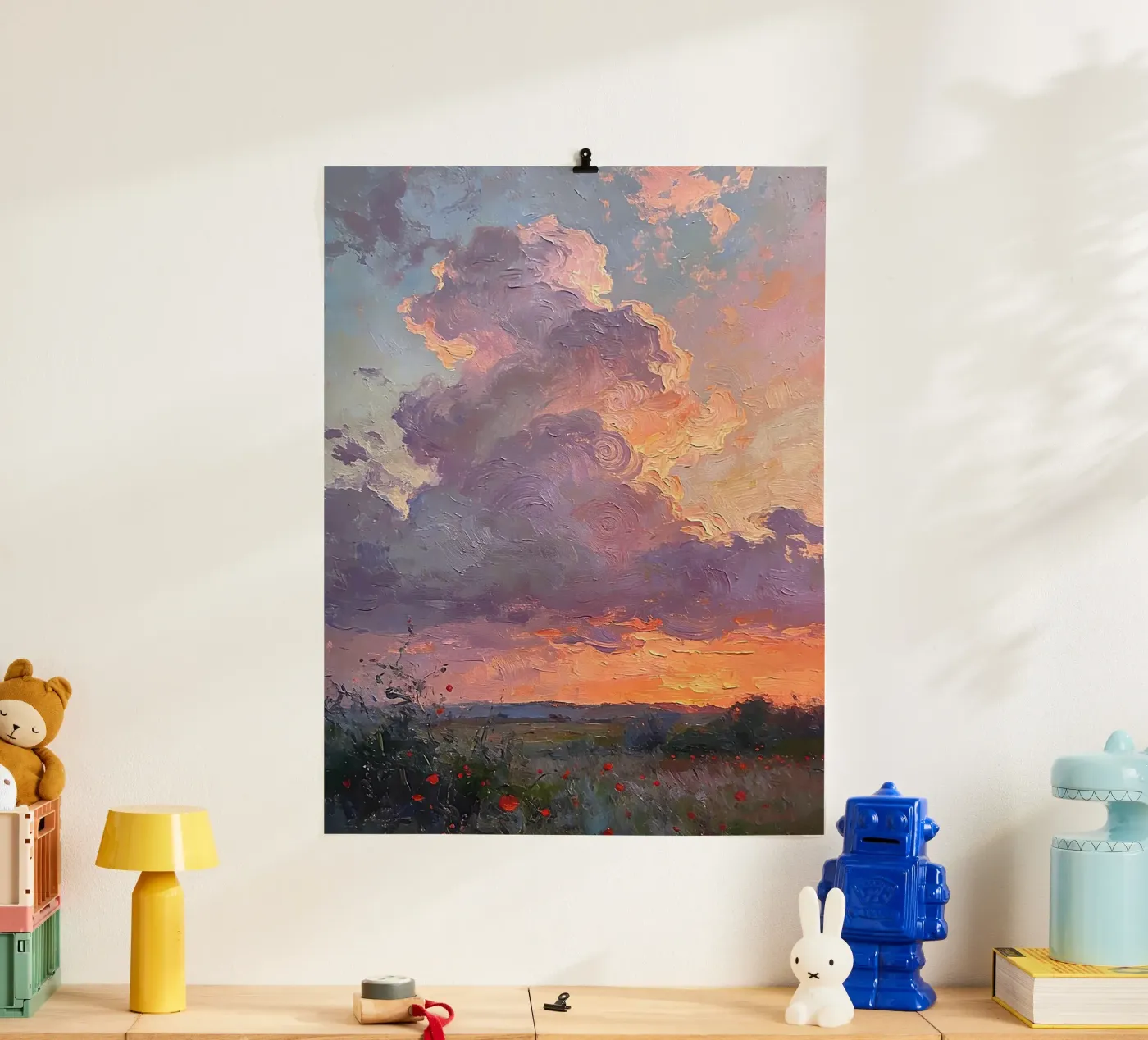 Sunset Sky with Dramatic Clouds poster by medineprint