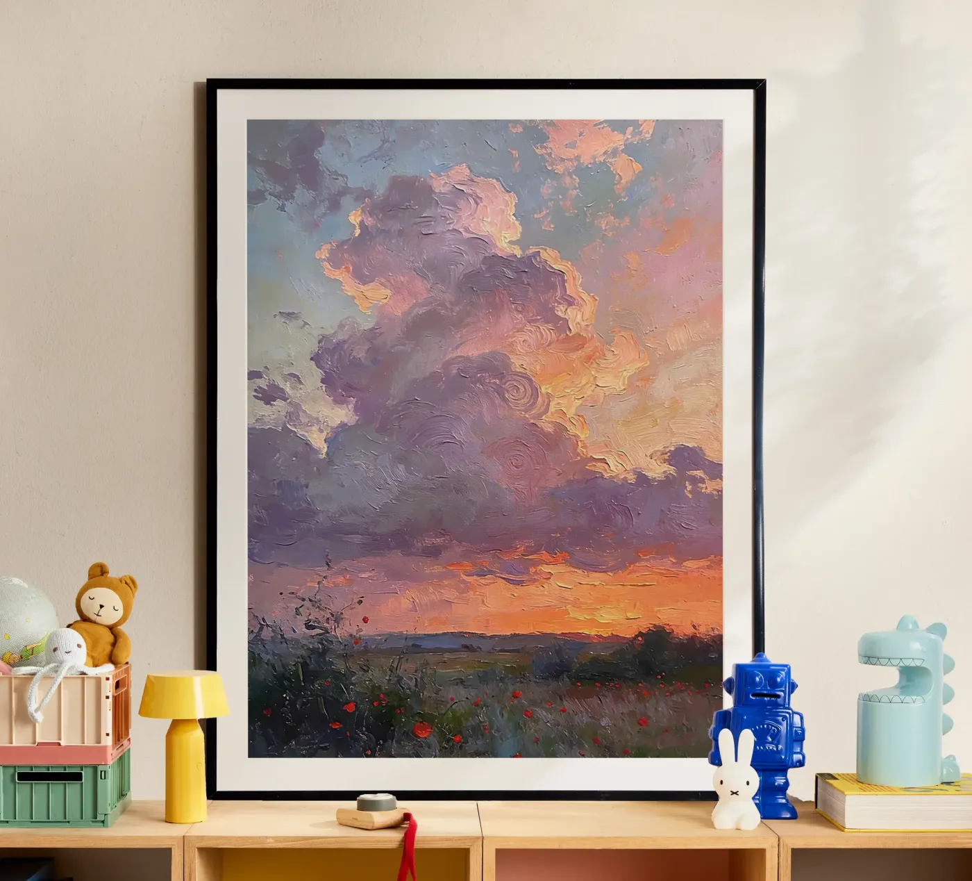 Sunset Sky with Dramatic Clouds poster by medineprint