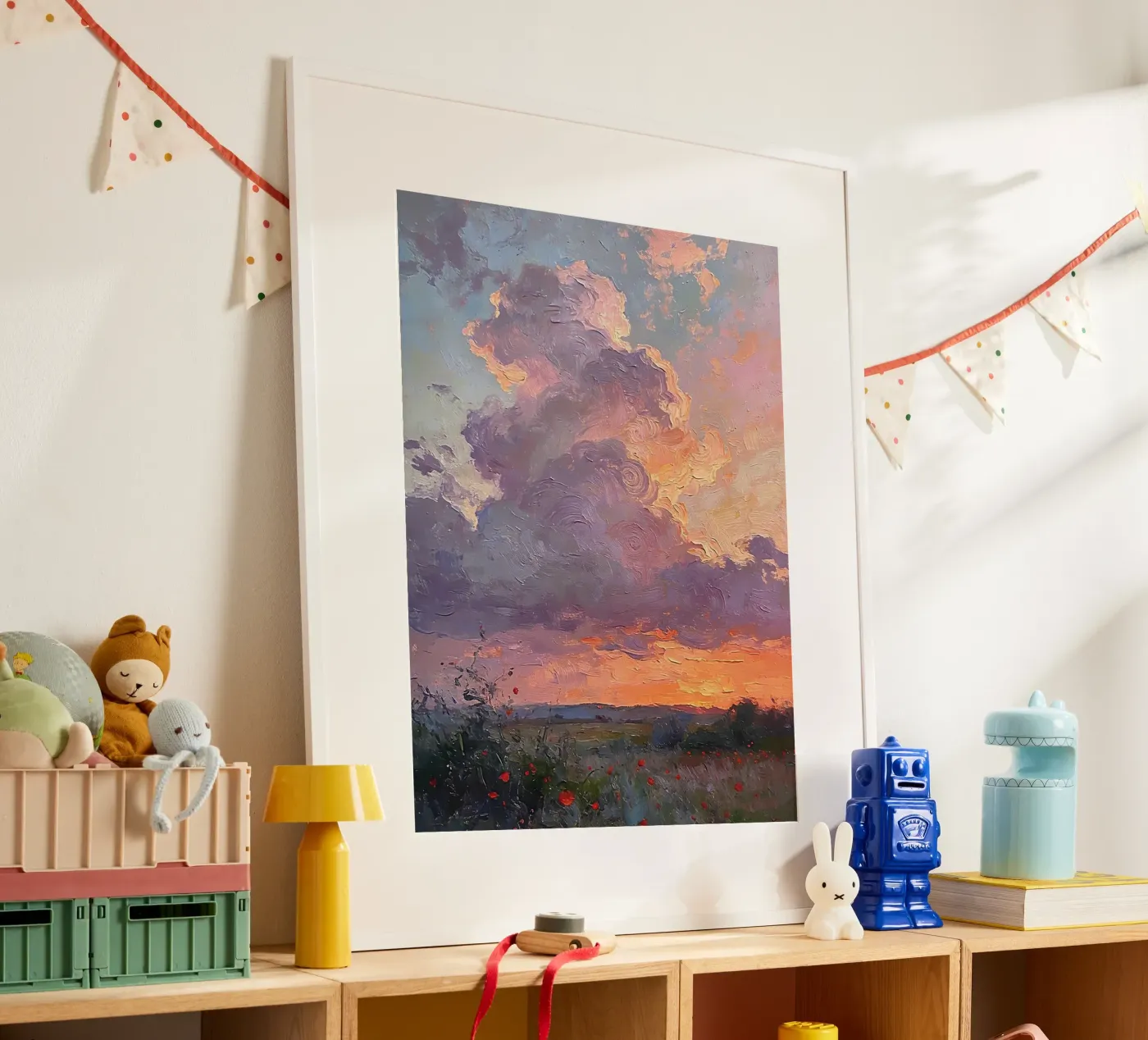 Sunset Sky with Dramatic Clouds poster by medineprint