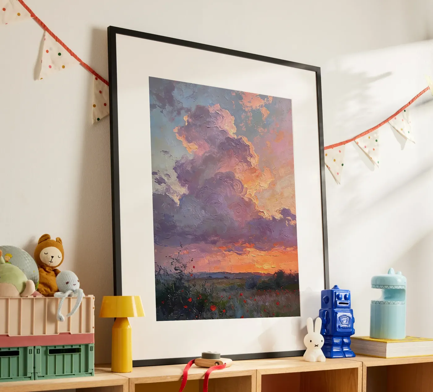 Sunset Sky with Dramatic Clouds poster by medineprint
