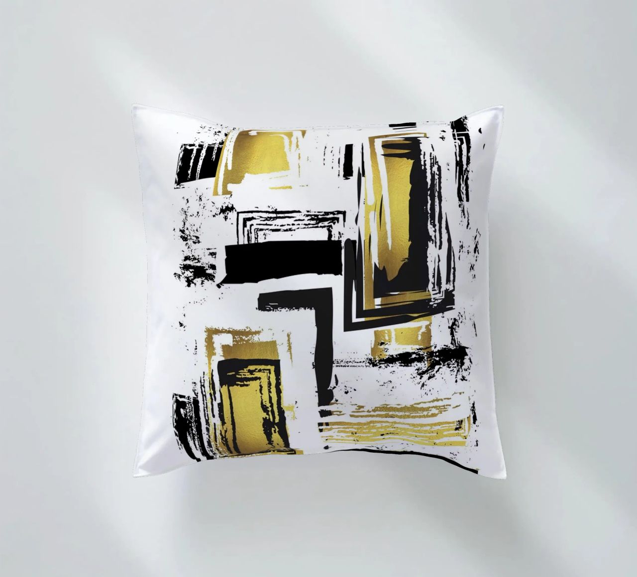 ABSTRACT ART Angular structures decorative cushion by Melanie Viola