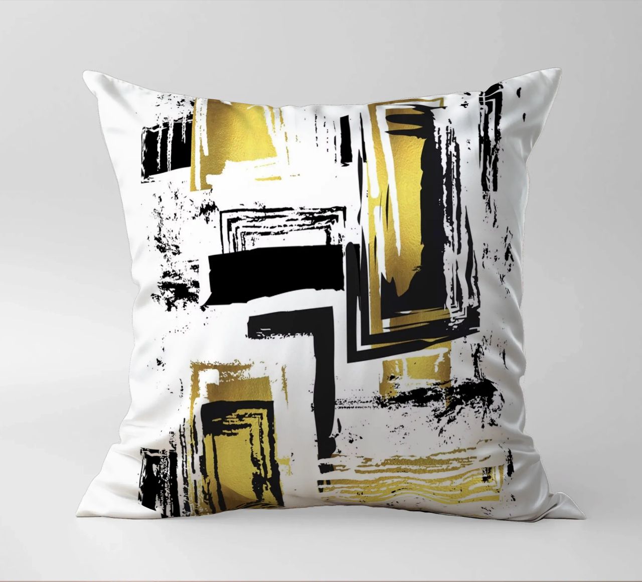 ABSTRACT ART Angular structures decorative cushion by Melanie Viola