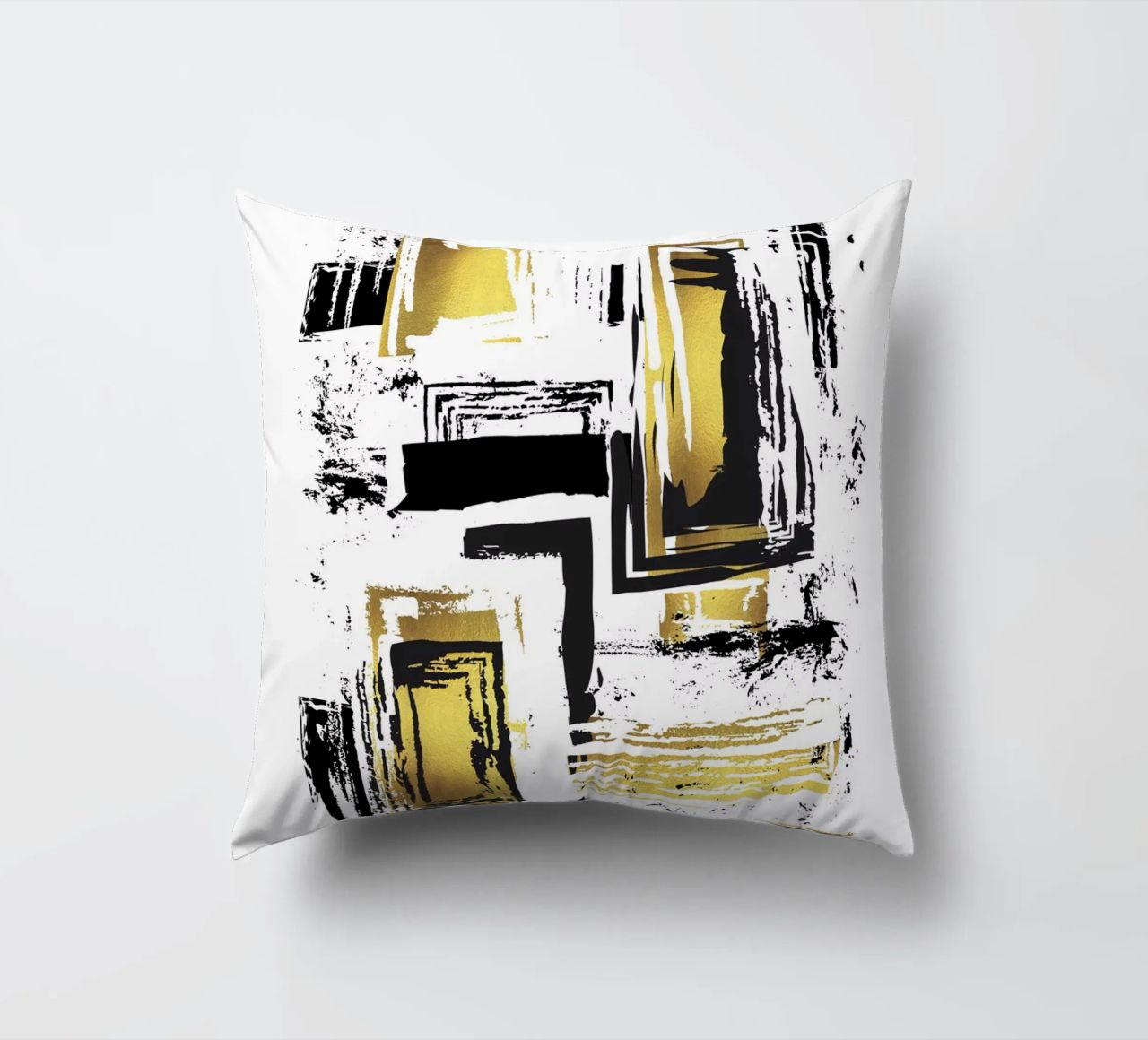 ABSTRACT ART Angular structures decorative cushion by Melanie Viola